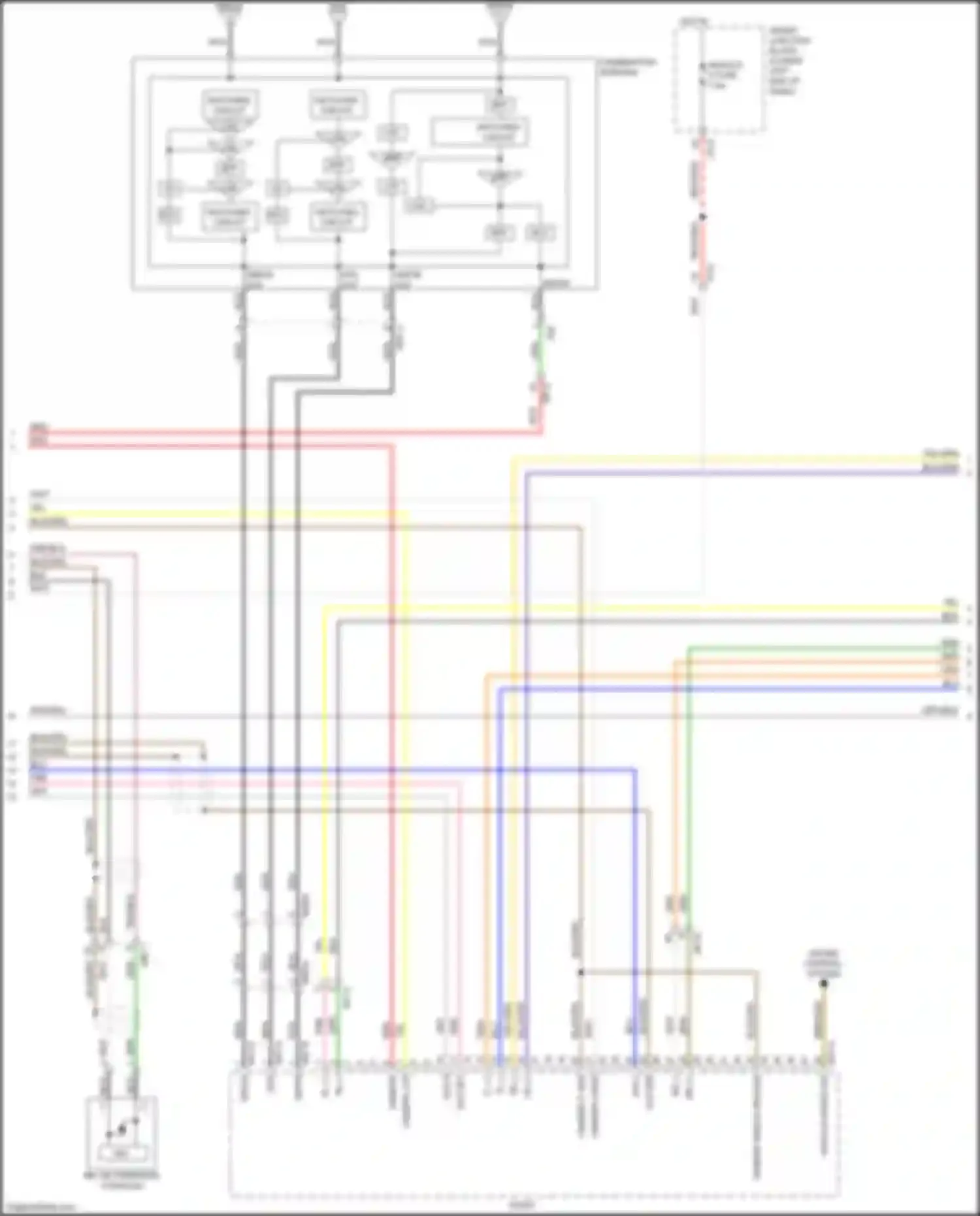 Sedona Kia III (2014-2020): Radio circuit, w/o navigation w/ display w/o amplifier (2 of 3)