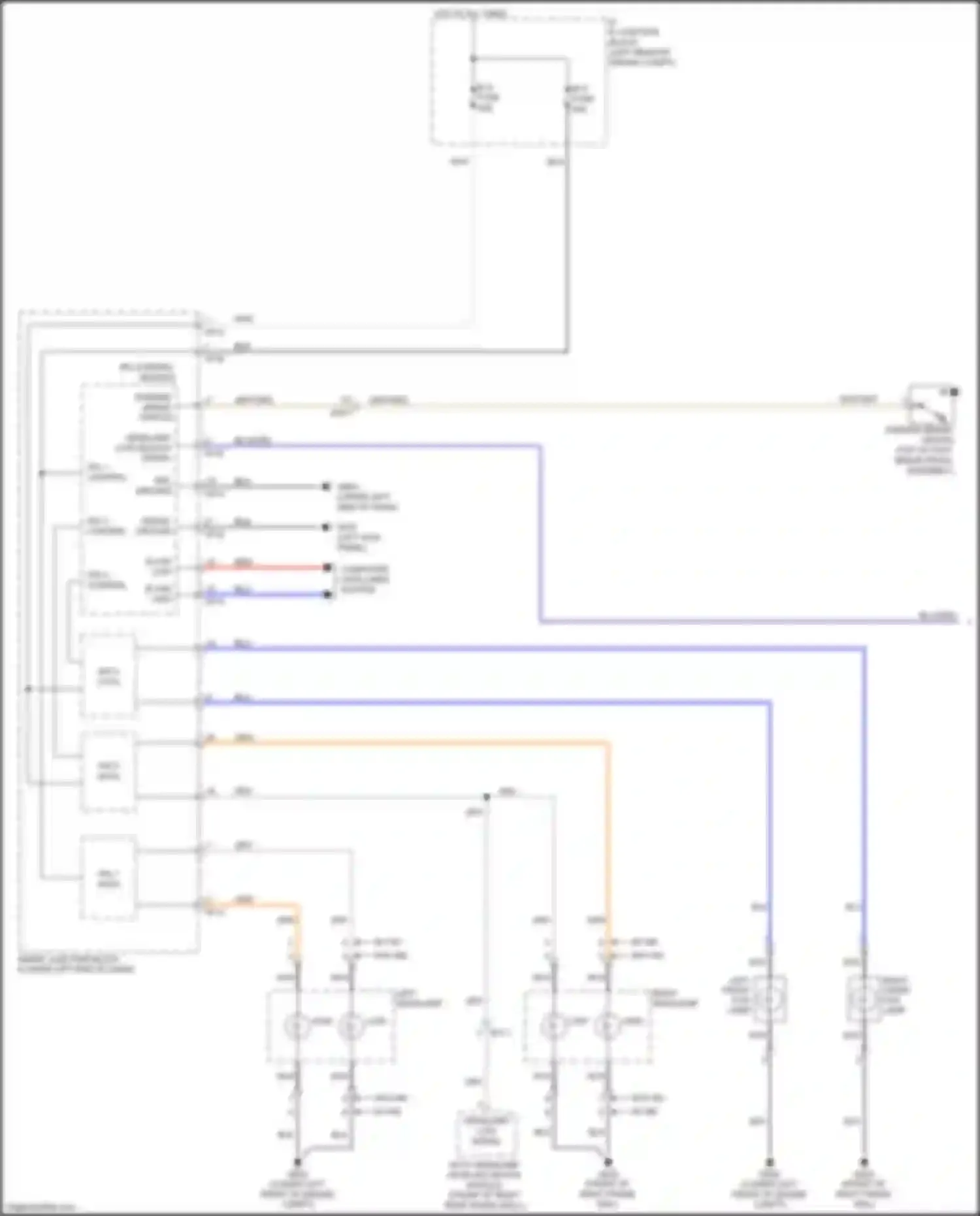 Wiring diagram b+3 fuse for Kia Sedona III (2014-2020) (3 of 5)