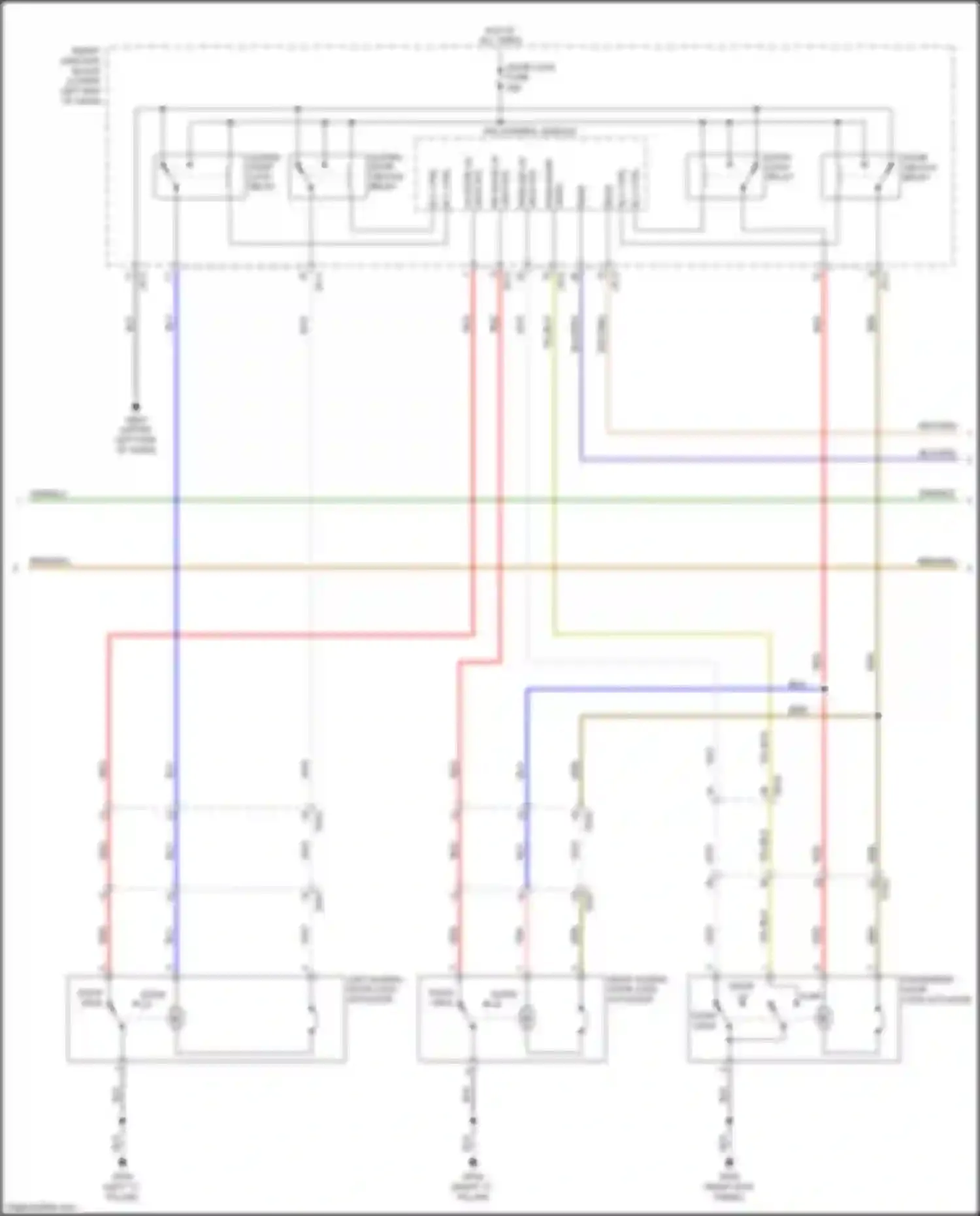 Wiring diagram door lock relay for Kia Sedona III (2014-2020) (1 of 5)
