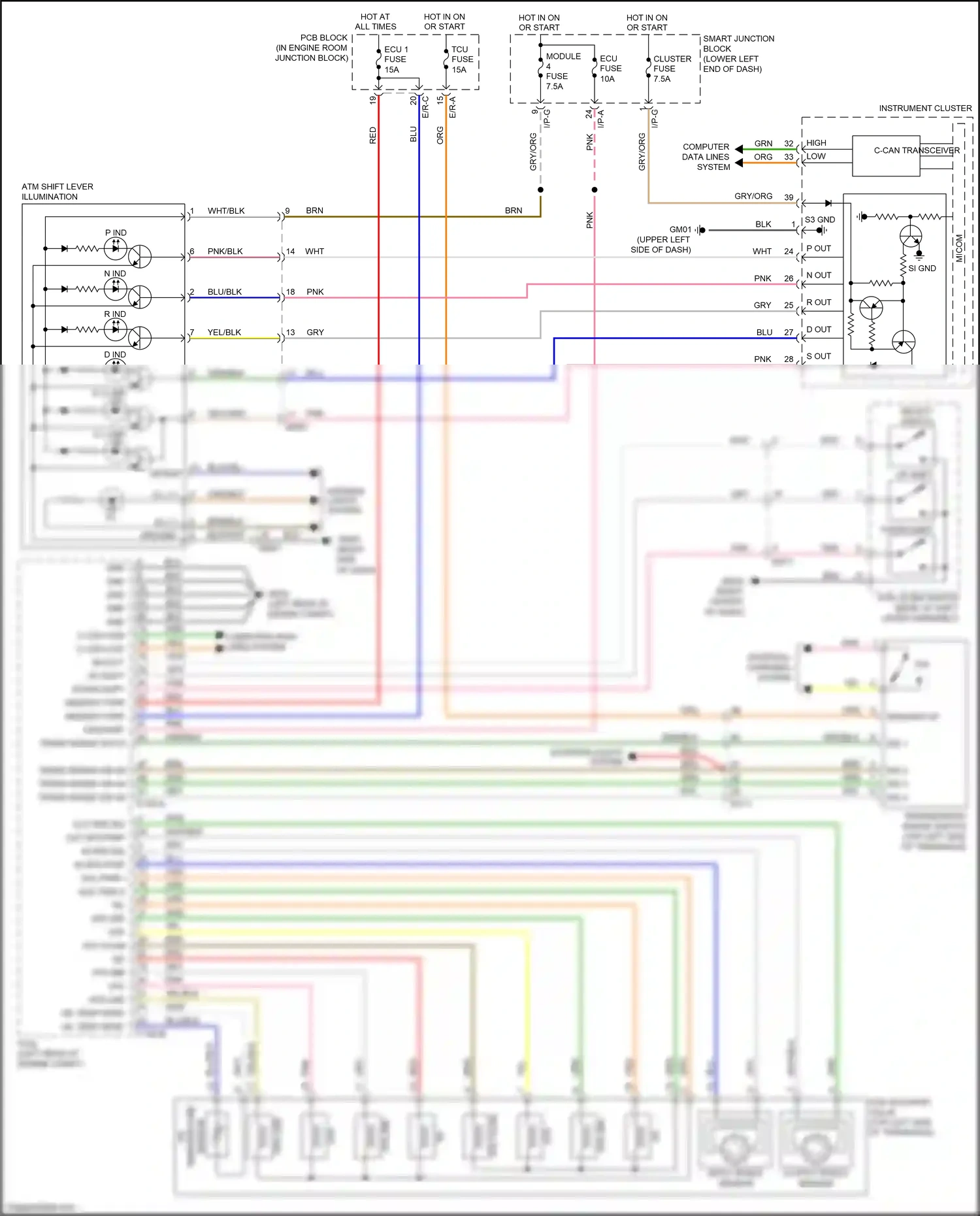 Kia Sedona III (2014-2020) down shift wiring diagram  (2 of 4)