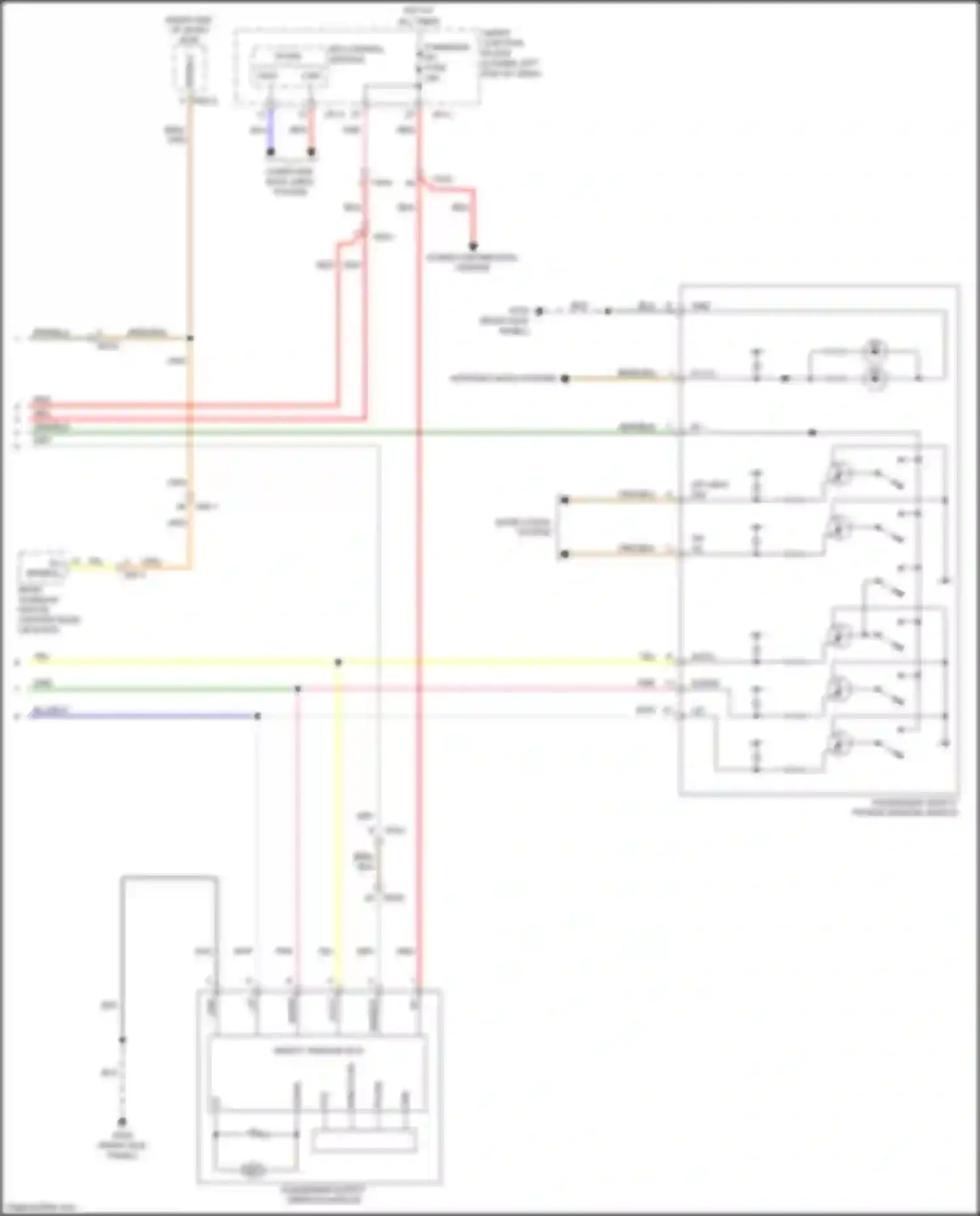 Wiring diagram dr unlk sw for Kia Sedona III (2014-2020) (1 of 1)