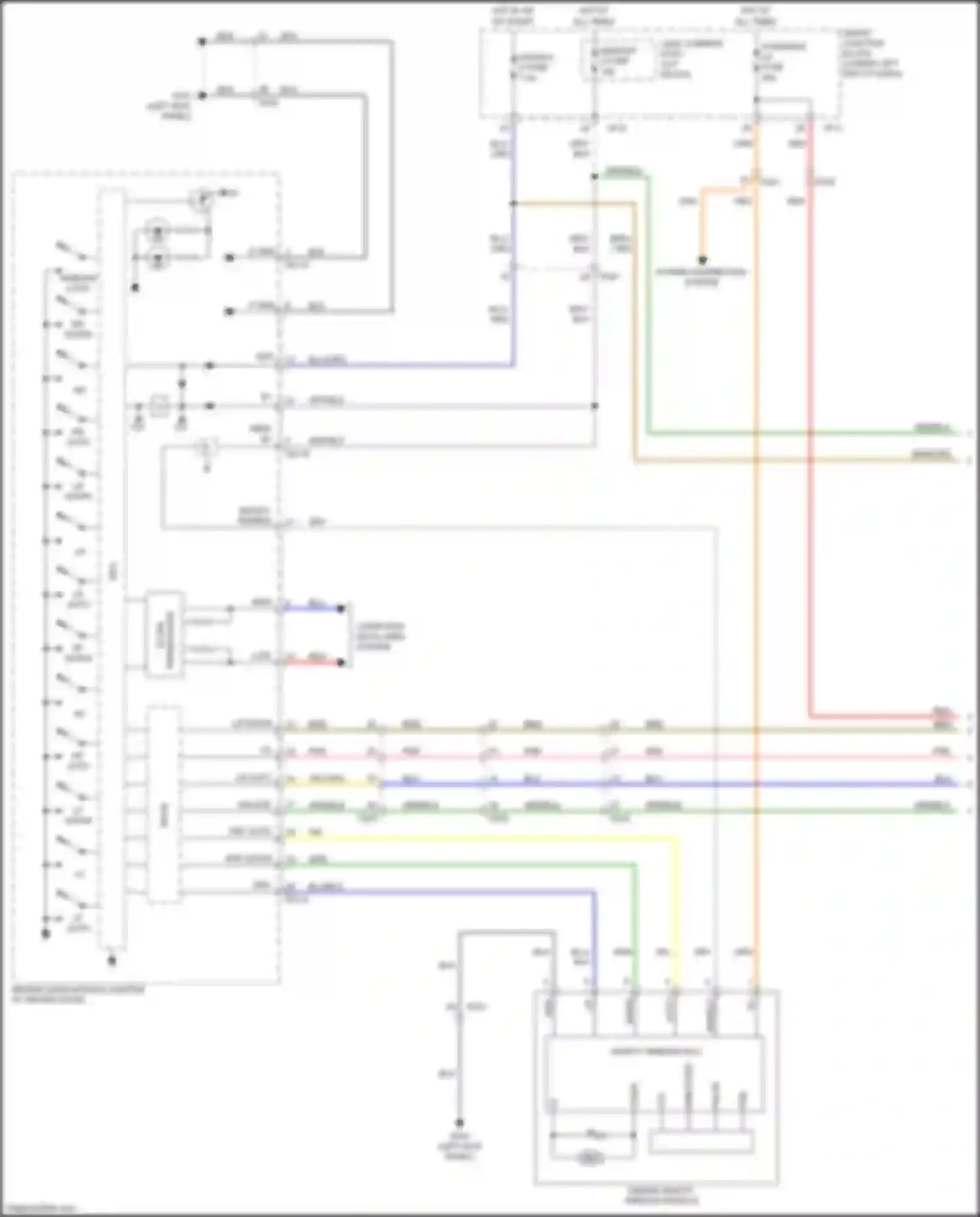 Wiring diagram drv down for Kia Sedona III (2014-2020) (1 of 2)