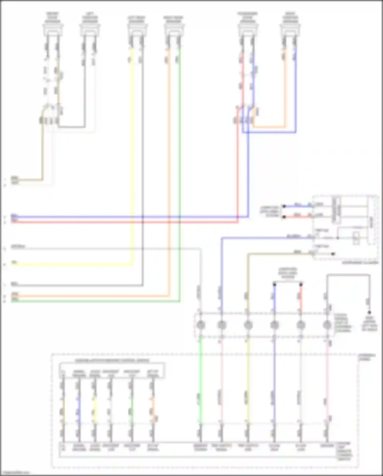 Wiring diagram left tweeter speaker for Kia Sedona III (2014-2020) (3 of 6)