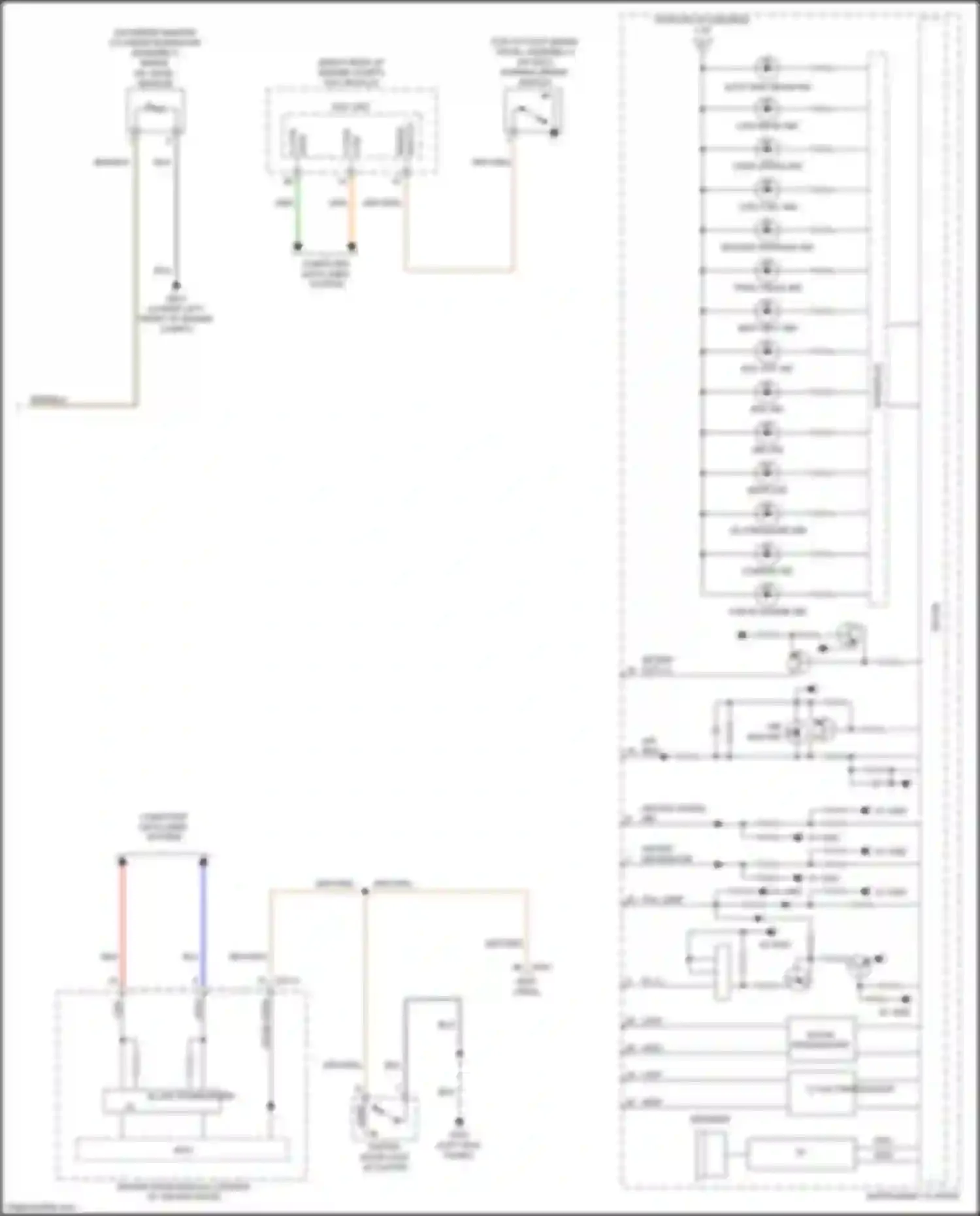 Wiring diagram master warning ind for Kia Sedona III (2014-2020) (1 of 1)