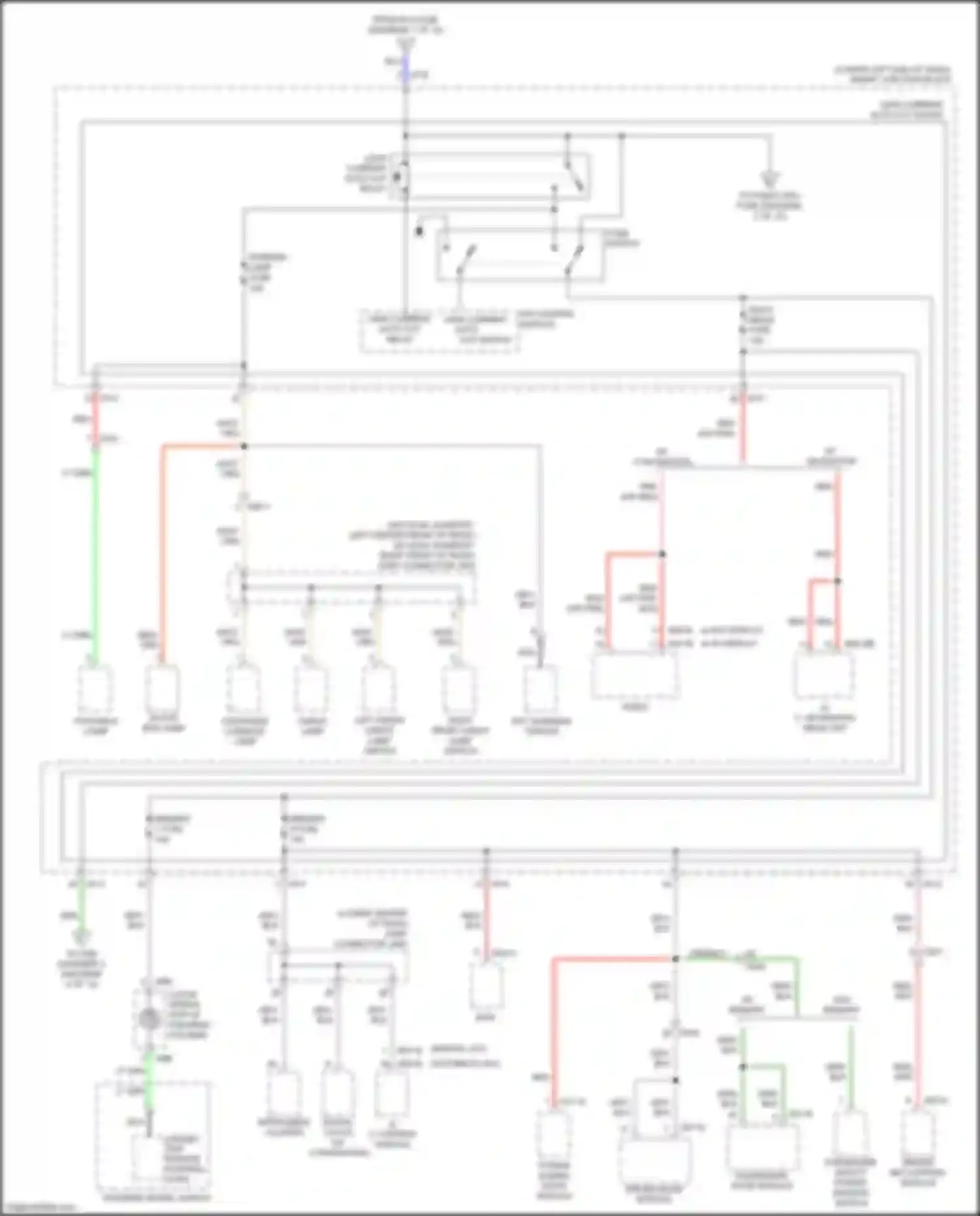 Wiring diagram overhead console lamp for Kia Sedona III (2014-2020) (5 of 8)