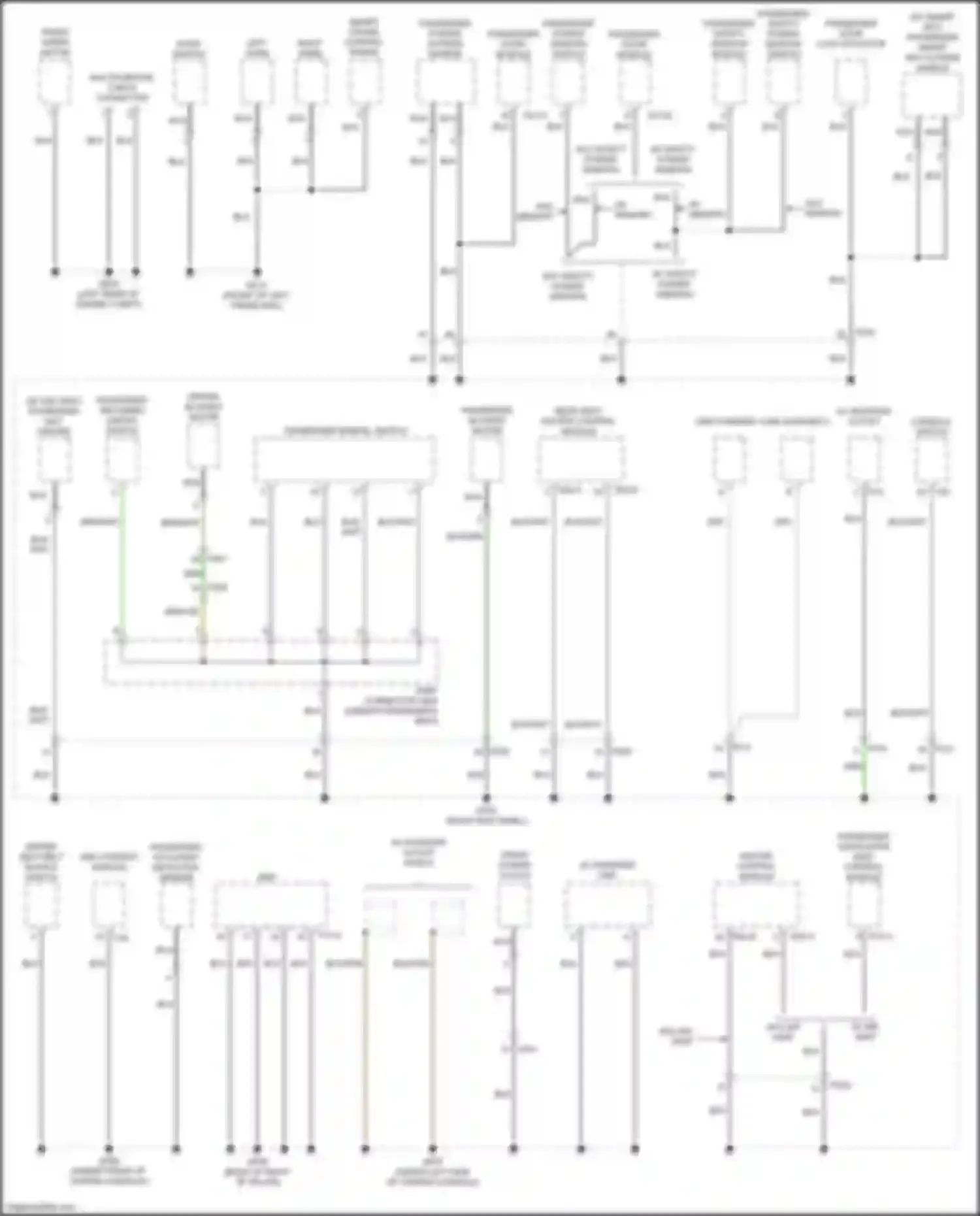 Wiring diagram passenger reclining limited switch for Kia Sedona III (2014-2020) (1 of 2)