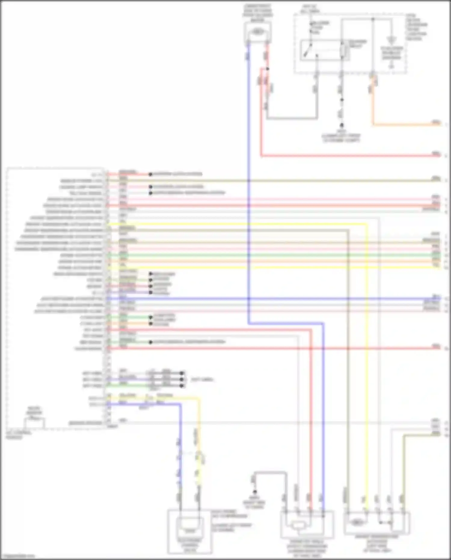 Wiring diagram passenger temperature actuator warm for Kia Sedona III (2014-2020) (1 of 1)