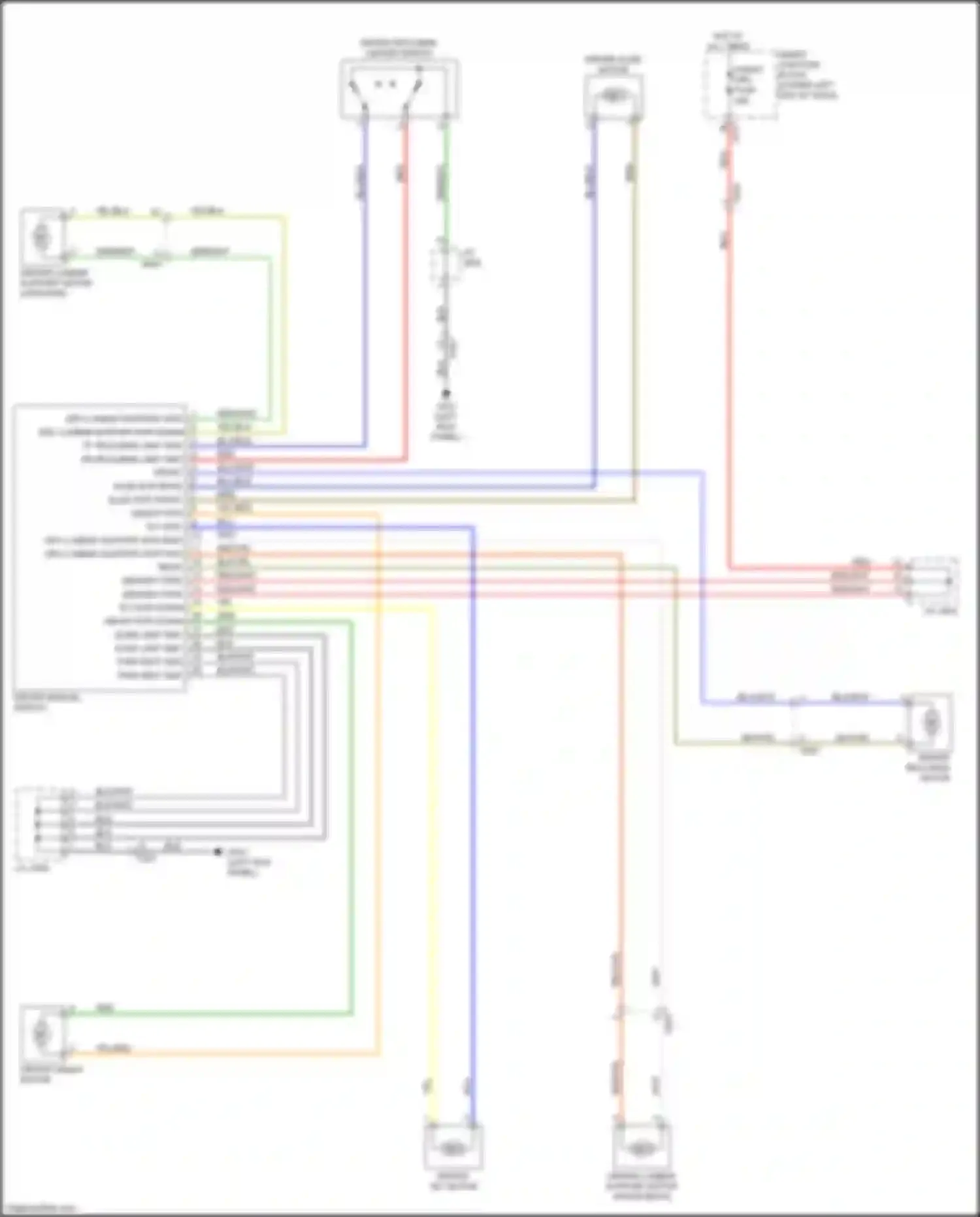 Wiring diagram slide mtr front for Kia Sedona III (2014-2020) (2 of 2)