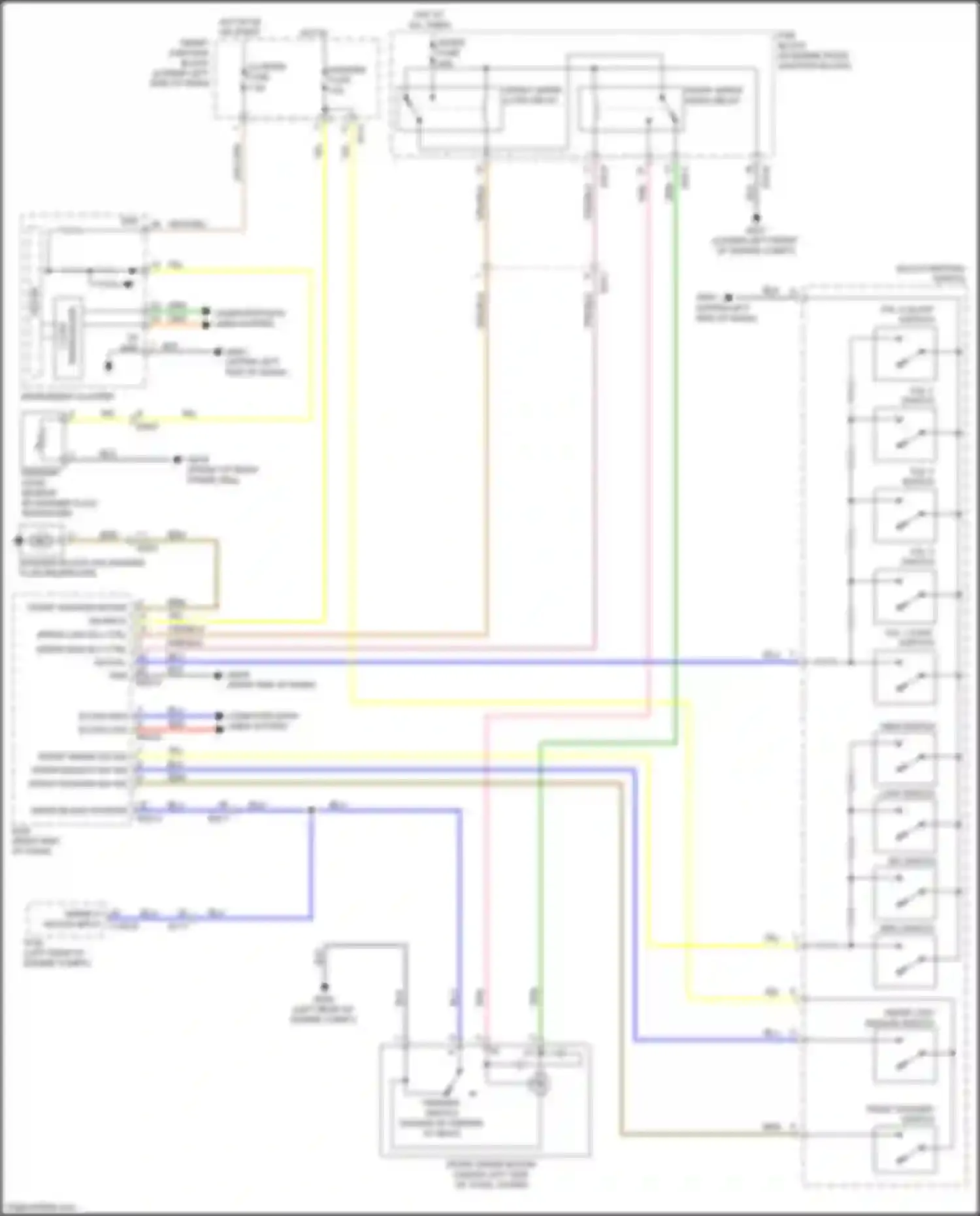 Wiring diagram wiper low backup switch for Kia Sedona III (2014-2020) (1 of 2)