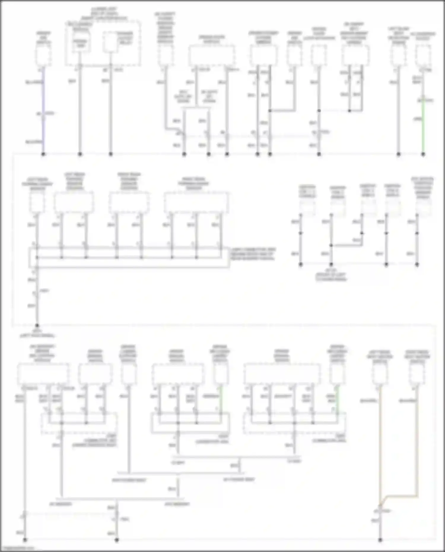 Wiring diagram w/o auto up/down for Kia Sedona III (2014-2020) (2 of 7)