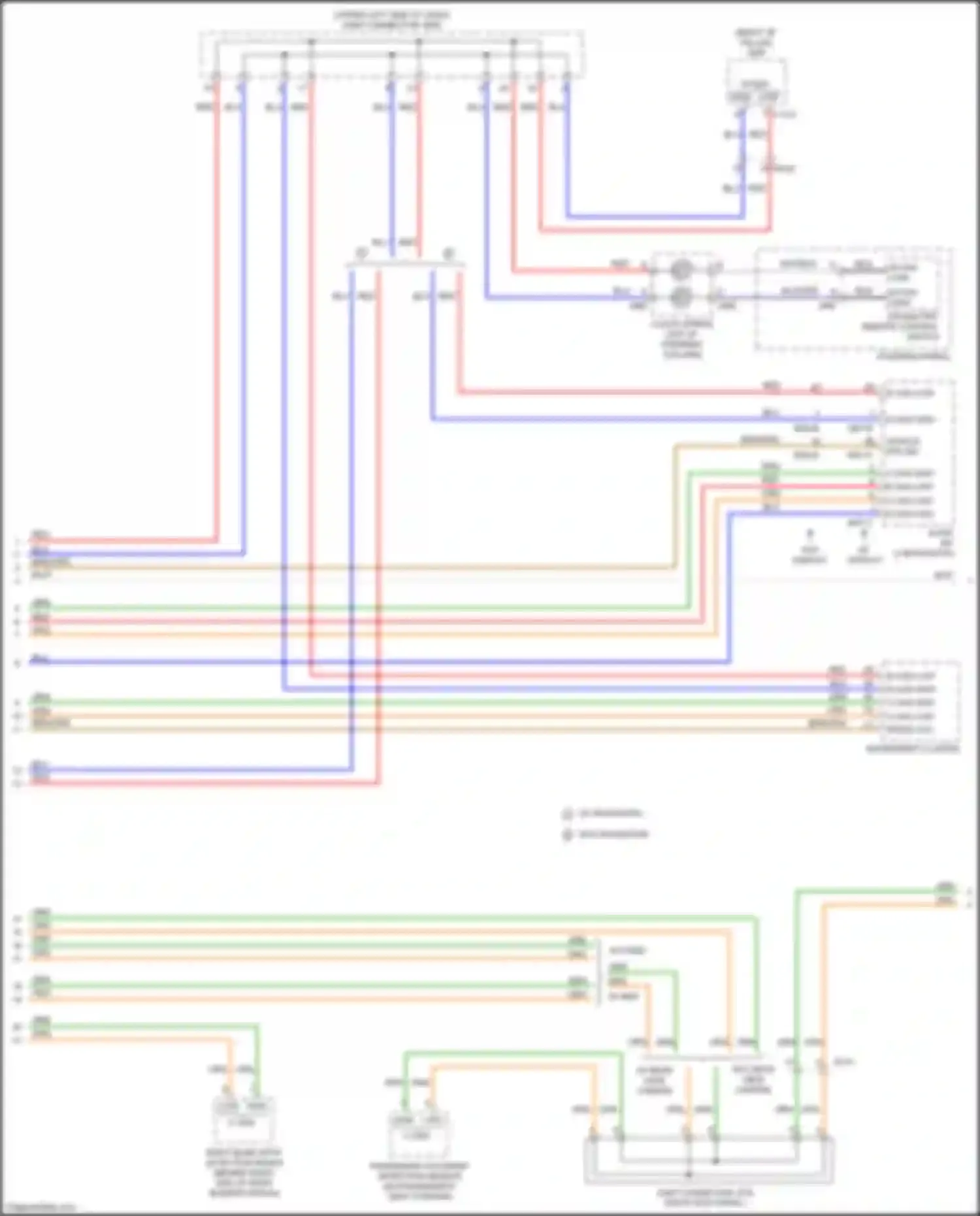 Wiring diagram w/o rear view camera for Kia Sedona III (2014-2020) (1 of 1)