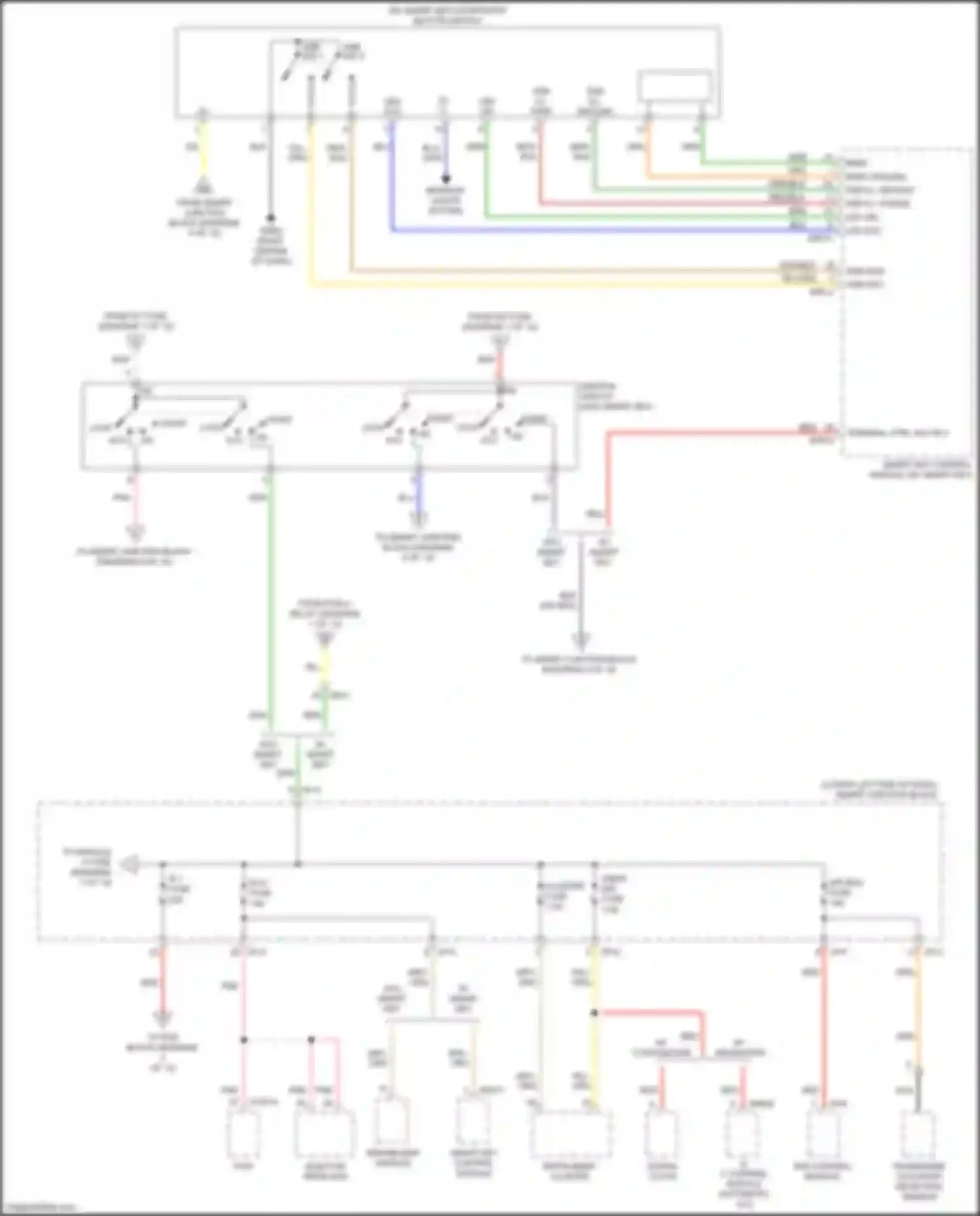 Wiring diagram w/o smart key for Kia Sedona III (2014-2020) (7 of 11)
