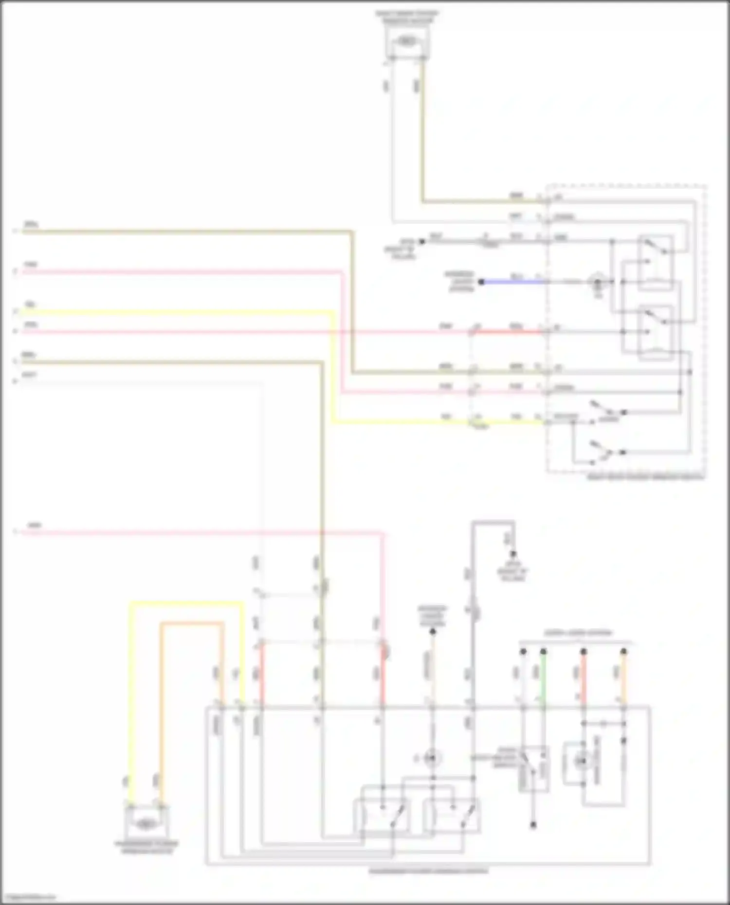 Wiring diagram door lock, unlock switch for Kia Seltos I facelift (2022-2024) (1 of 1)