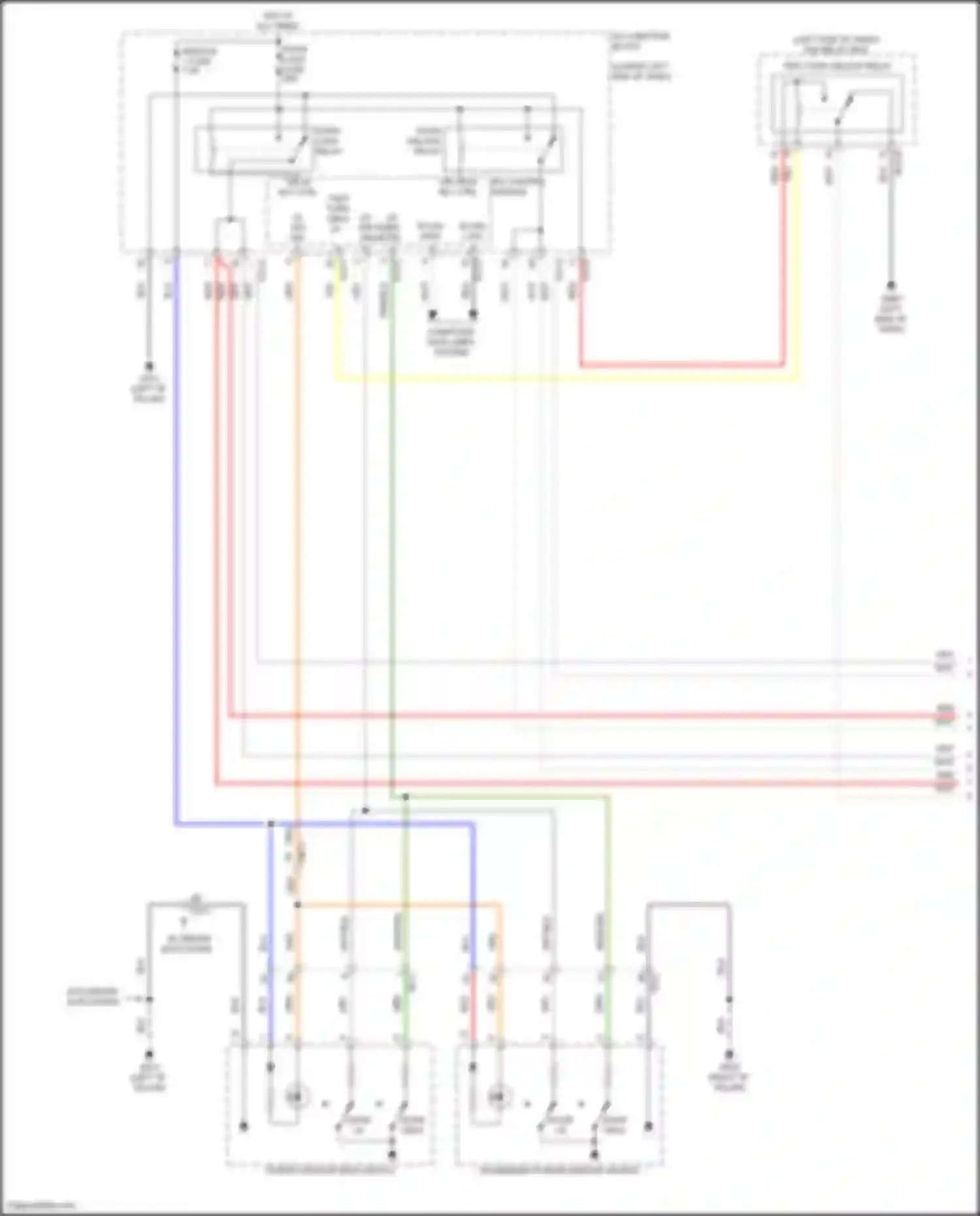 Wiring diagram door unlock relay for Kia Seltos I facelift (2022-2024) (1 of 5)
