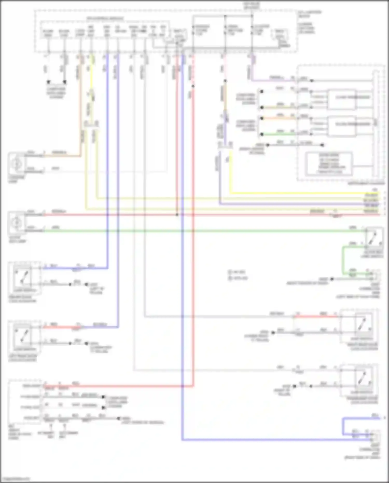 Wiring diagram glove box lamp) for Kia Seltos I facelift (2022-2024) (1 of 2)