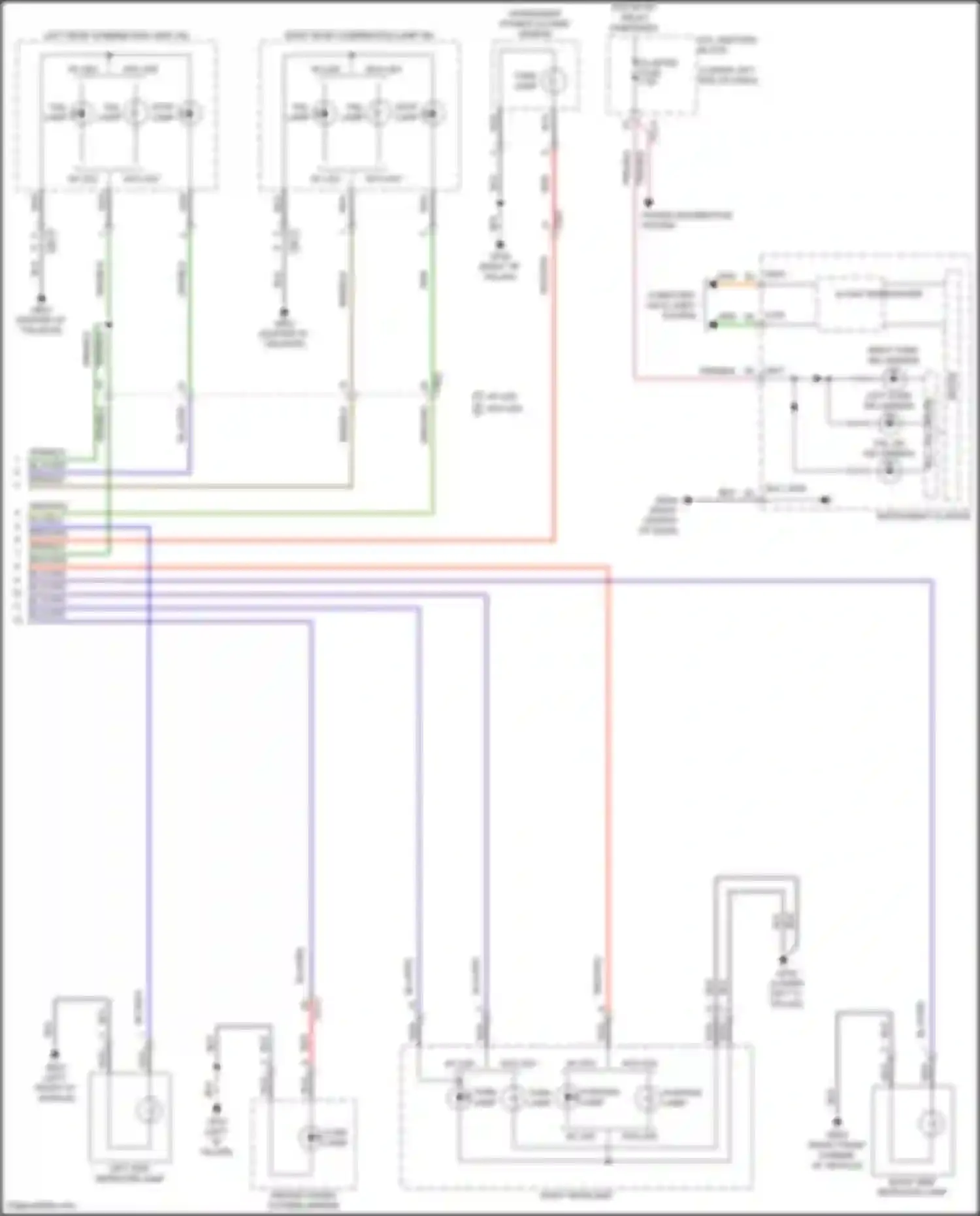 Wiring diagram left side repeater lamp for Kia Seltos I facelift (2022-2024) (1 of 3)