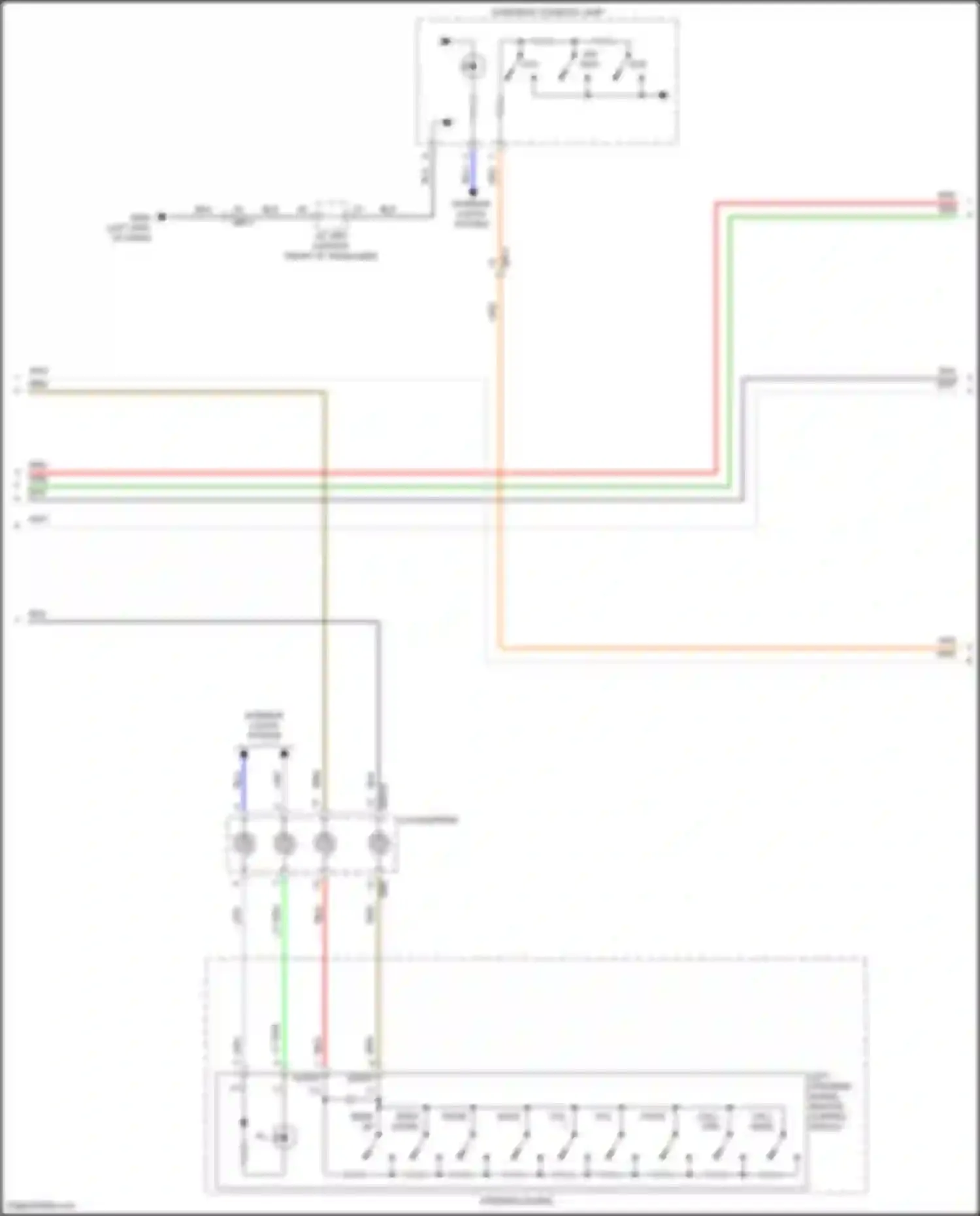 Wiring diagram overhead console lamp for Kia Seltos I facelift (2022-2024) (5 of 11)