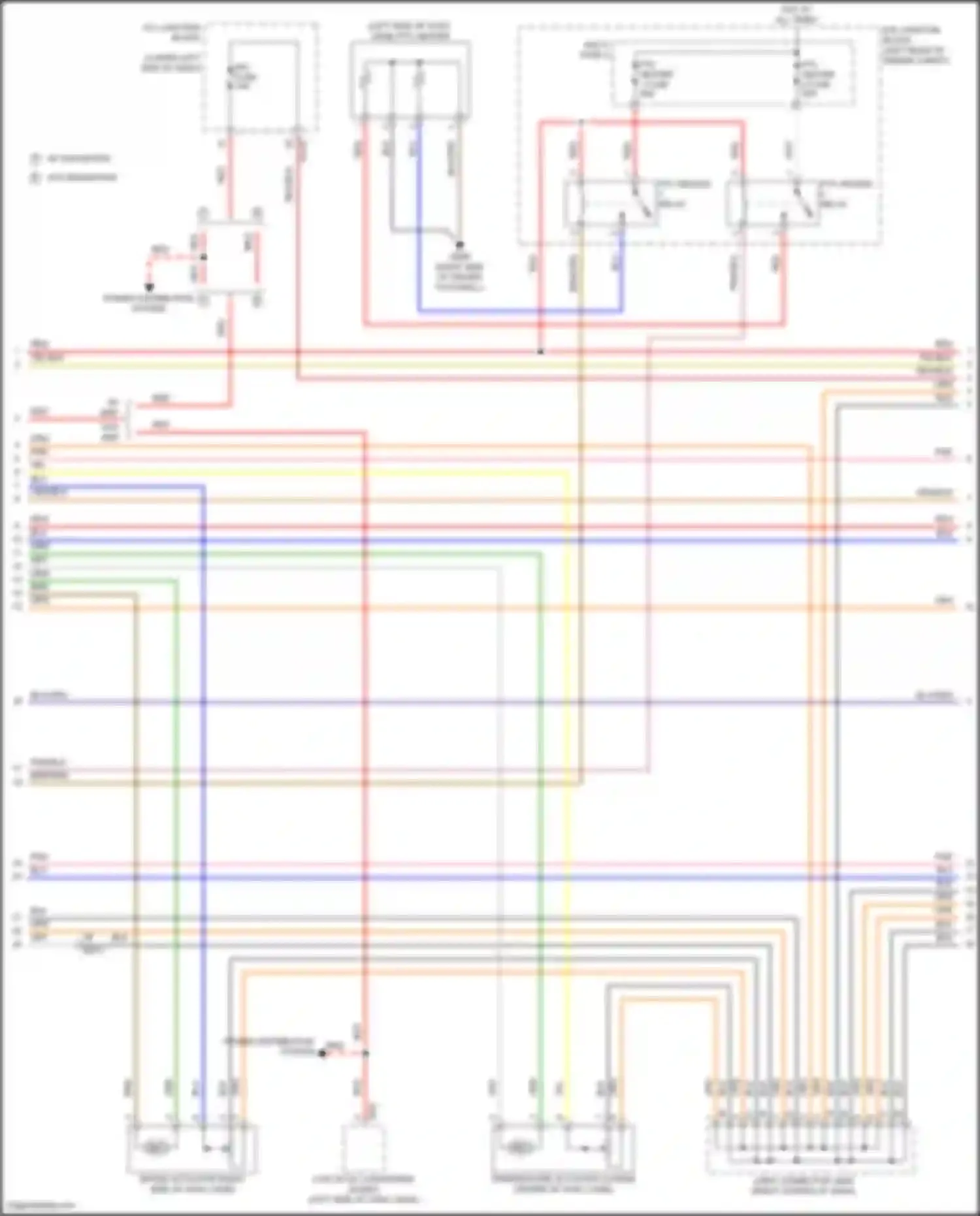 Wiring diagram ptc heater 2 relay for Kia Seltos I facelift (2022-2024) (1 of 4)