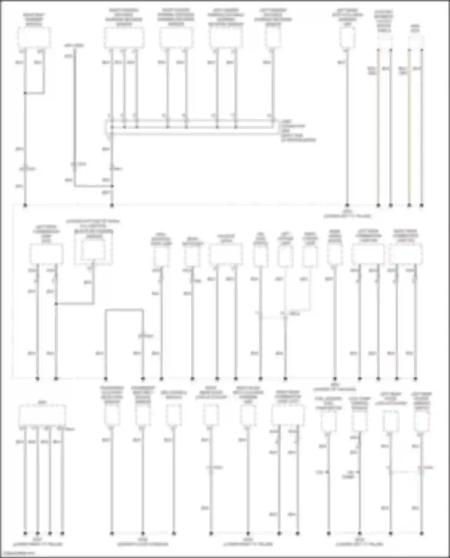 Wiring diagram right parking distance warning reverse sensor for Kia Seltos I facelift (2022-2024) (1 of 1)