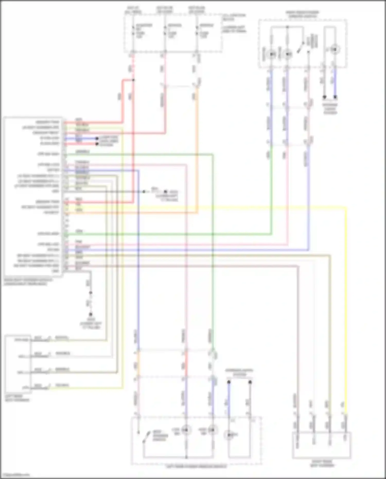 Wiring diagram right rear seat warmer for Kia Seltos I facelift (2022-2024) (1 of 1)