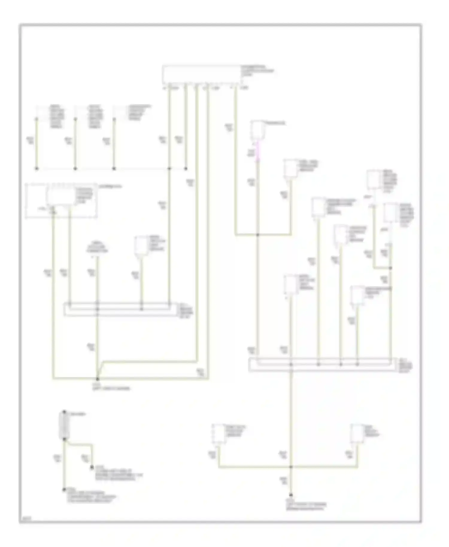 Sephia Kia I facelift (1994-1998): Ground distribution circuit (1 of 3)