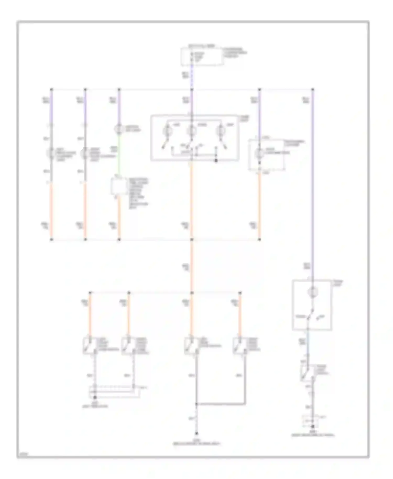 Sephia Kia I facelift (1994-1998): Courtesy lamps circuit