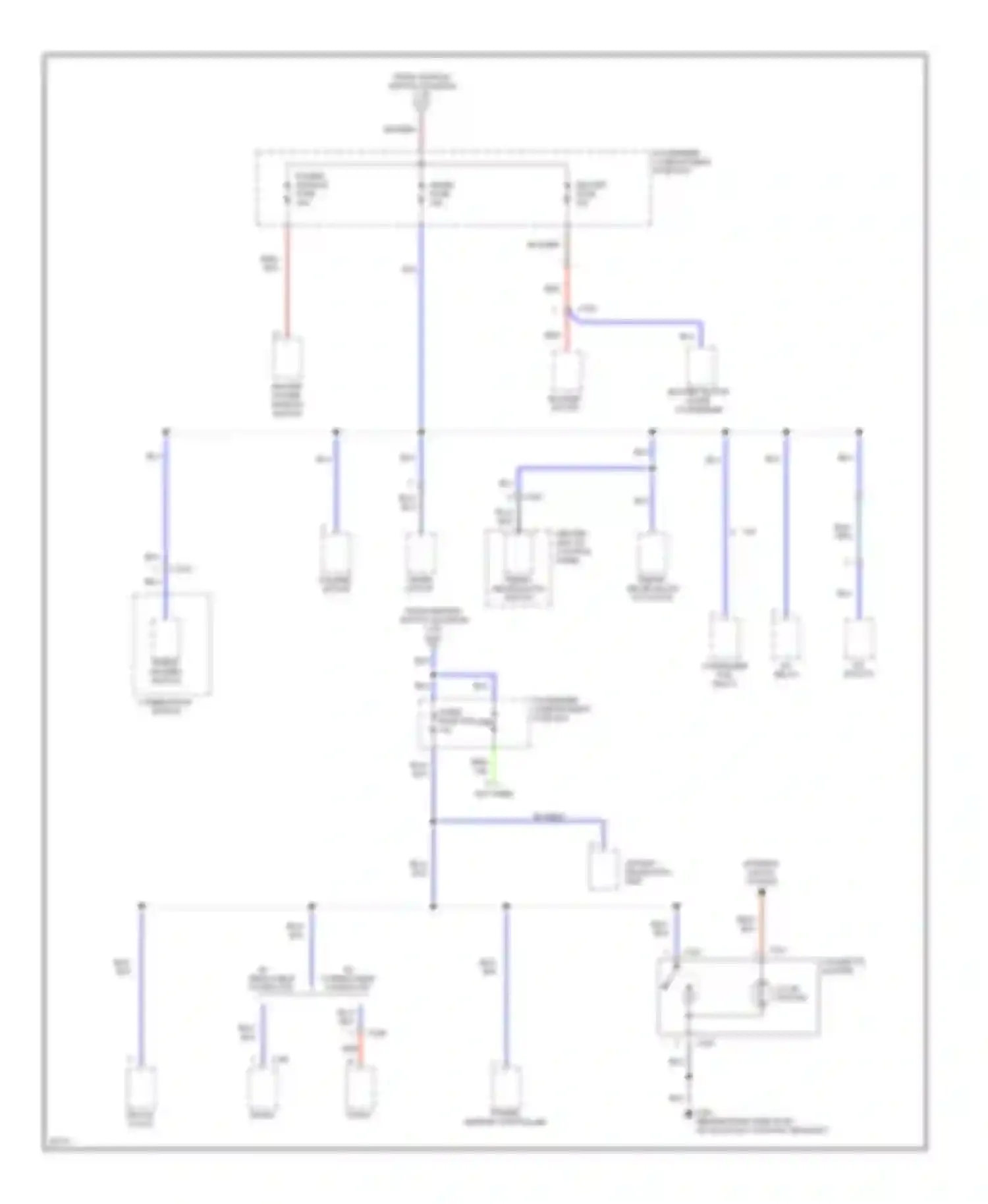 Sephia Kia I facelift (1994-1998): Power distribution circuit (4 of 4)
