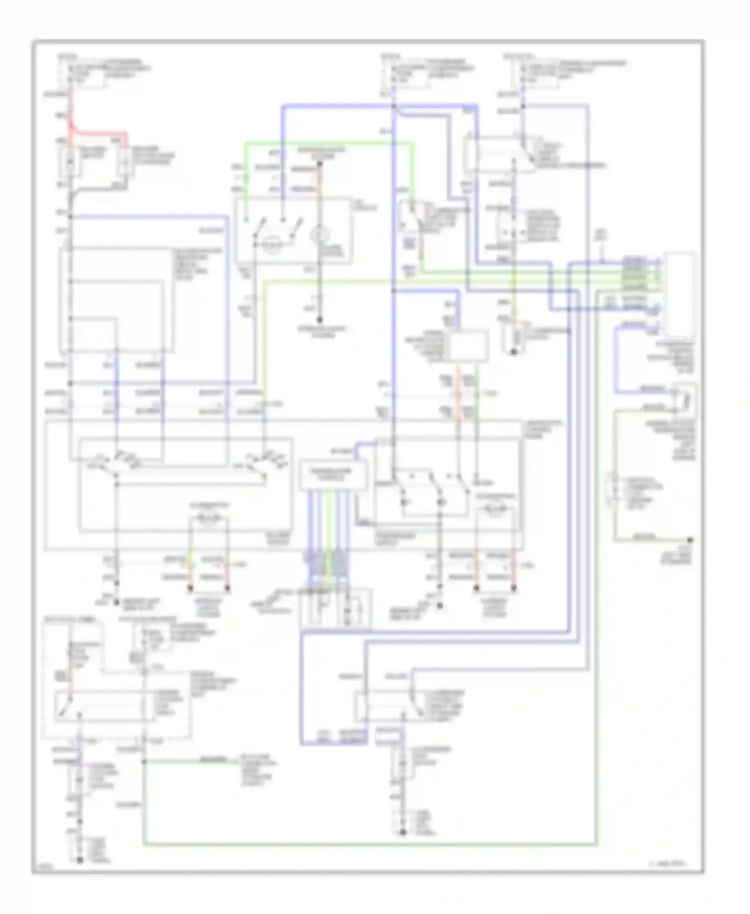 Wiring diagram a/t m/t for Kia Sephia I facelift (1994-1998) (1 of 3)
