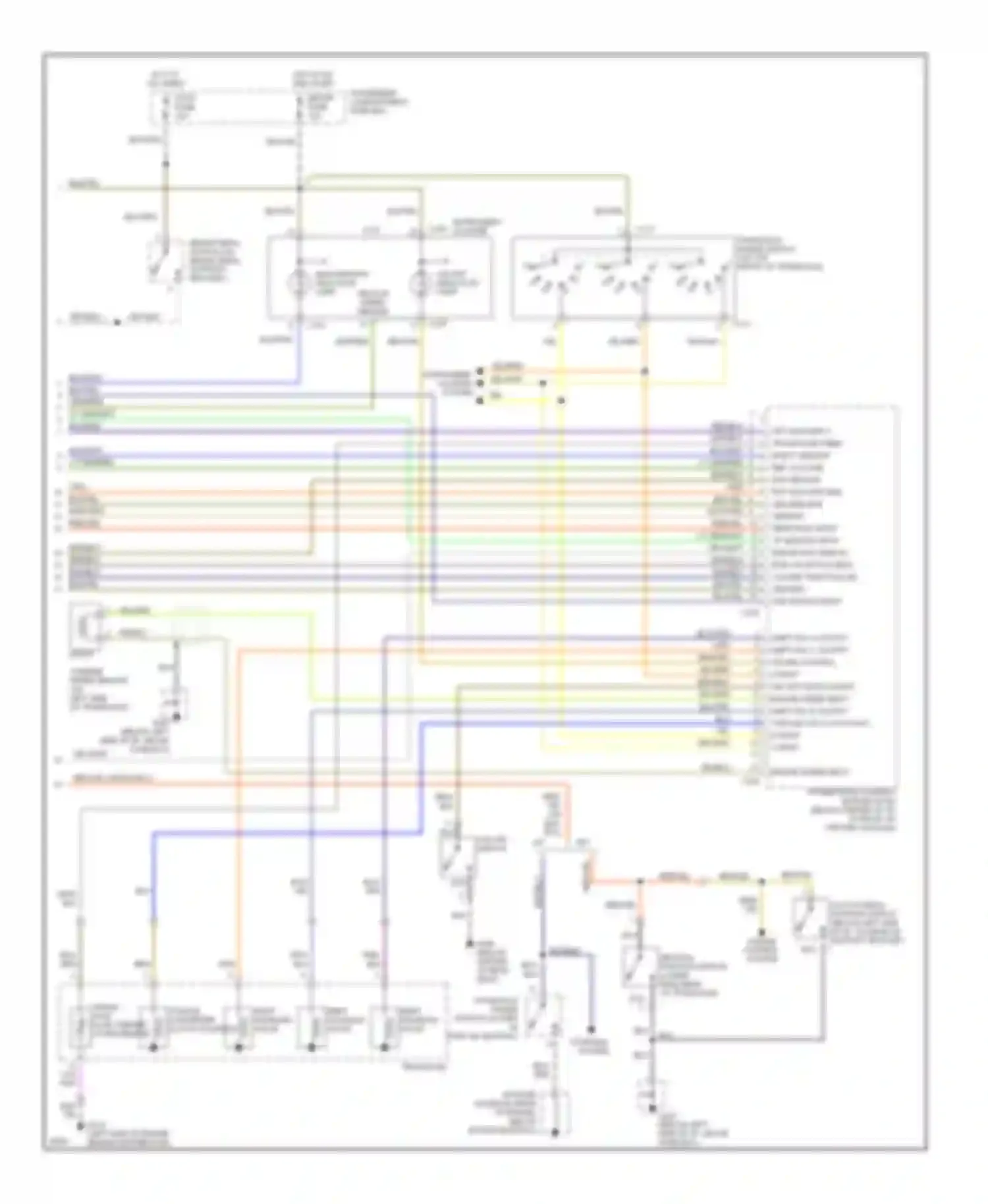 Wiring diagram instrument cluster system for Kia Sephia I facelift (1994-1998) (5 of 5)
