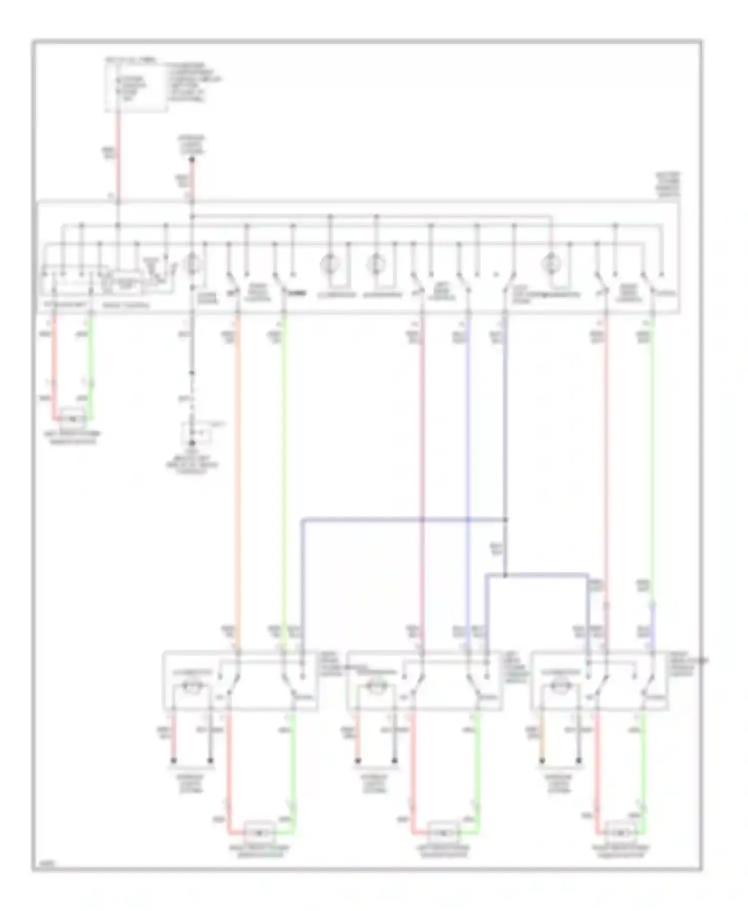 Wiring diagram lock out switch down for Kia Sephia I facelift (1994-1998) (1 of 1)