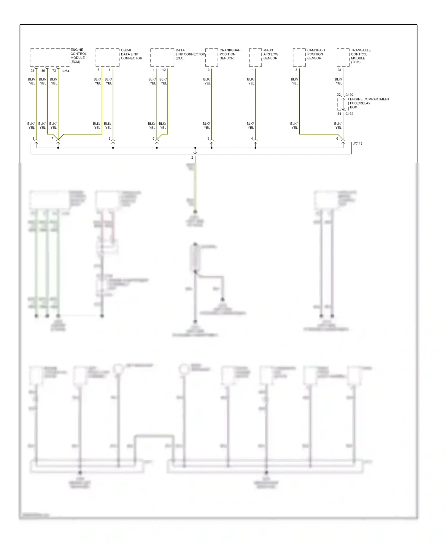 Kia Sephia II (1997-2001) engine control module (ecm) wiring diagram  (1 of 1)