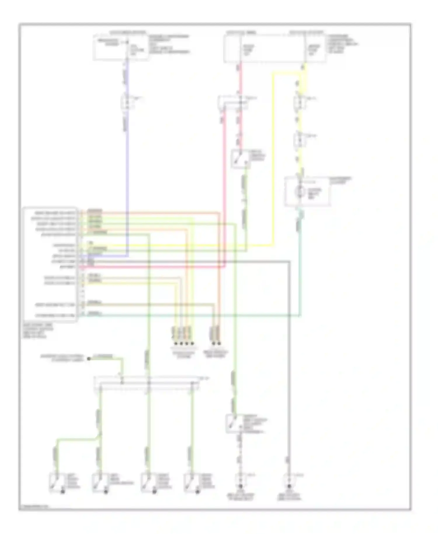 Wiring diagram left front door switch for Kia Sephia II (1997-2001) (2 of 2)