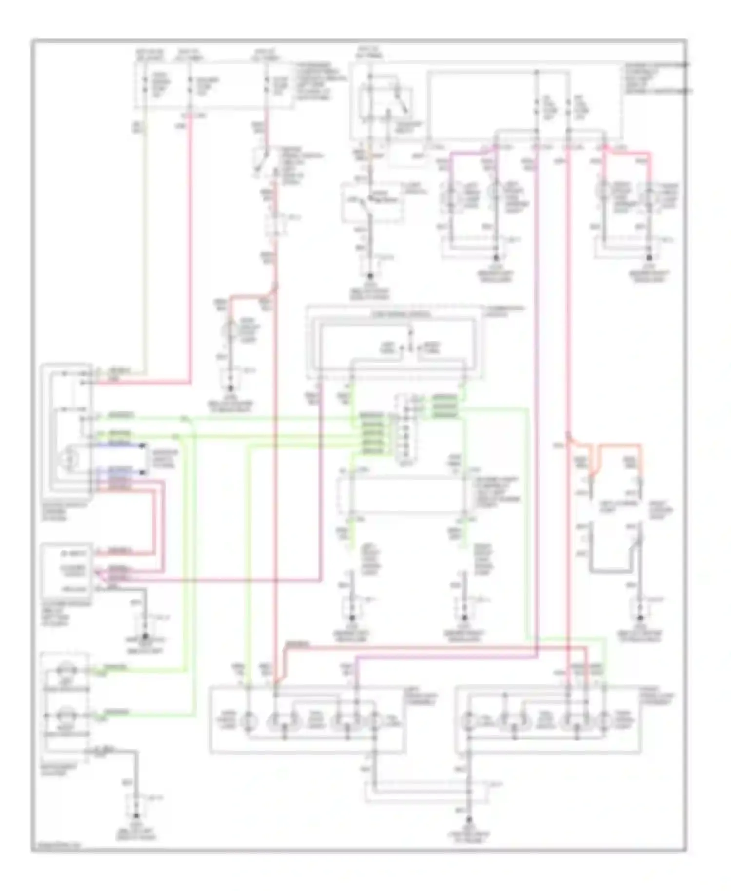 Wiring diagram side of dash) for Kia Sephia II (1997-2001) (1 of 1)