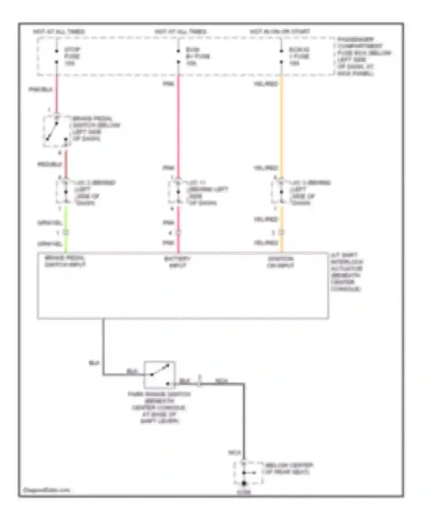 Wiring diagram stop fuse for Kia Sephia II (1997-2001) (6 of 6)