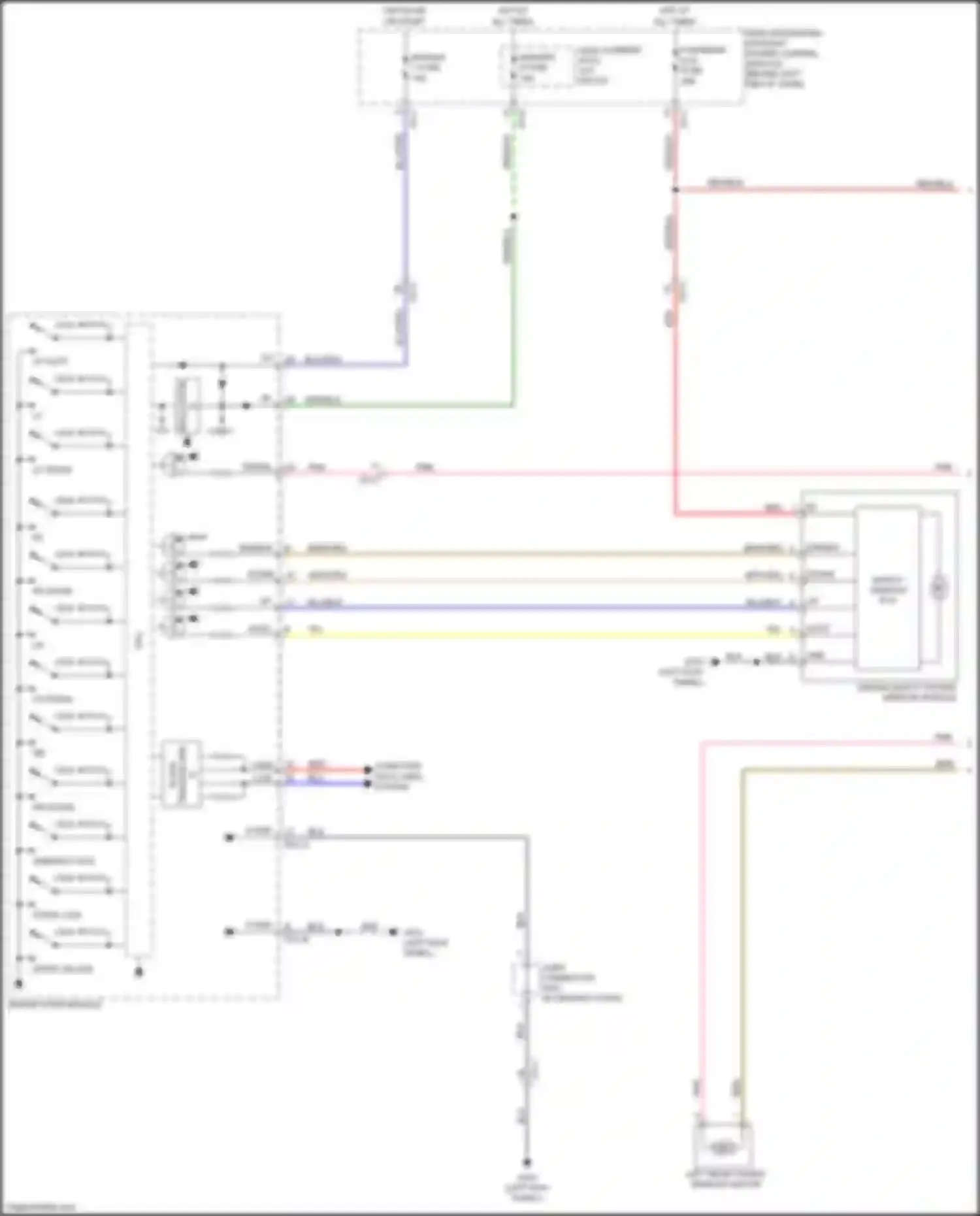 Car Wiring Diagrams for Sorento Prime Kia III facelift (2017-2020): Power windows circuit, driver safety window w/ ims (1 of 3)