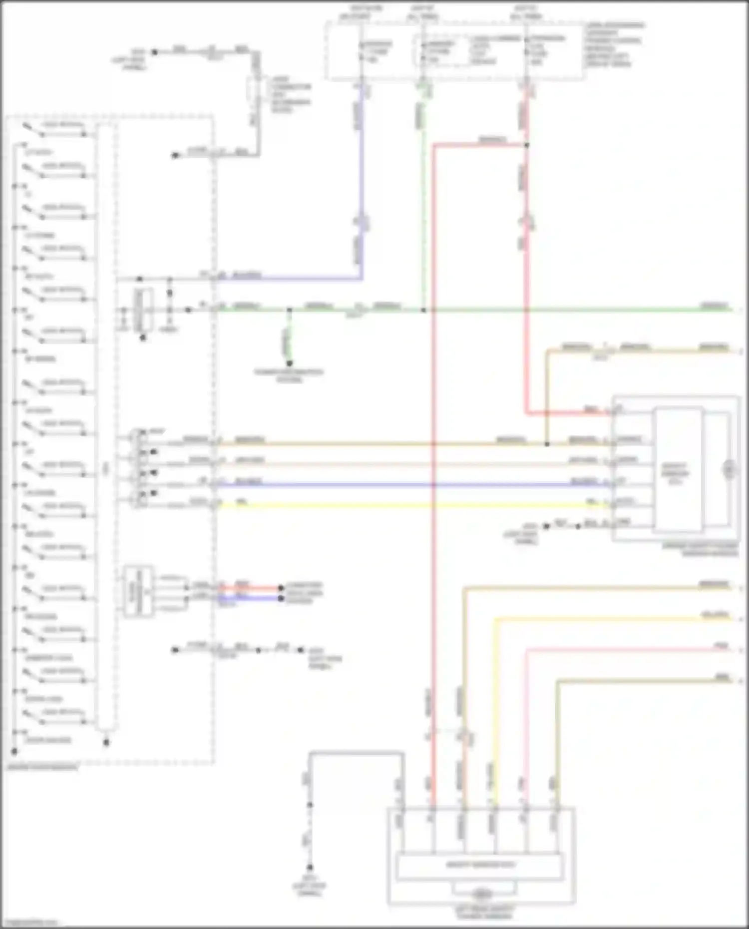 Wiring diagram driver safety power window module for Kia Sorento Prime III facelift (2017-2020) (5 of 8)
