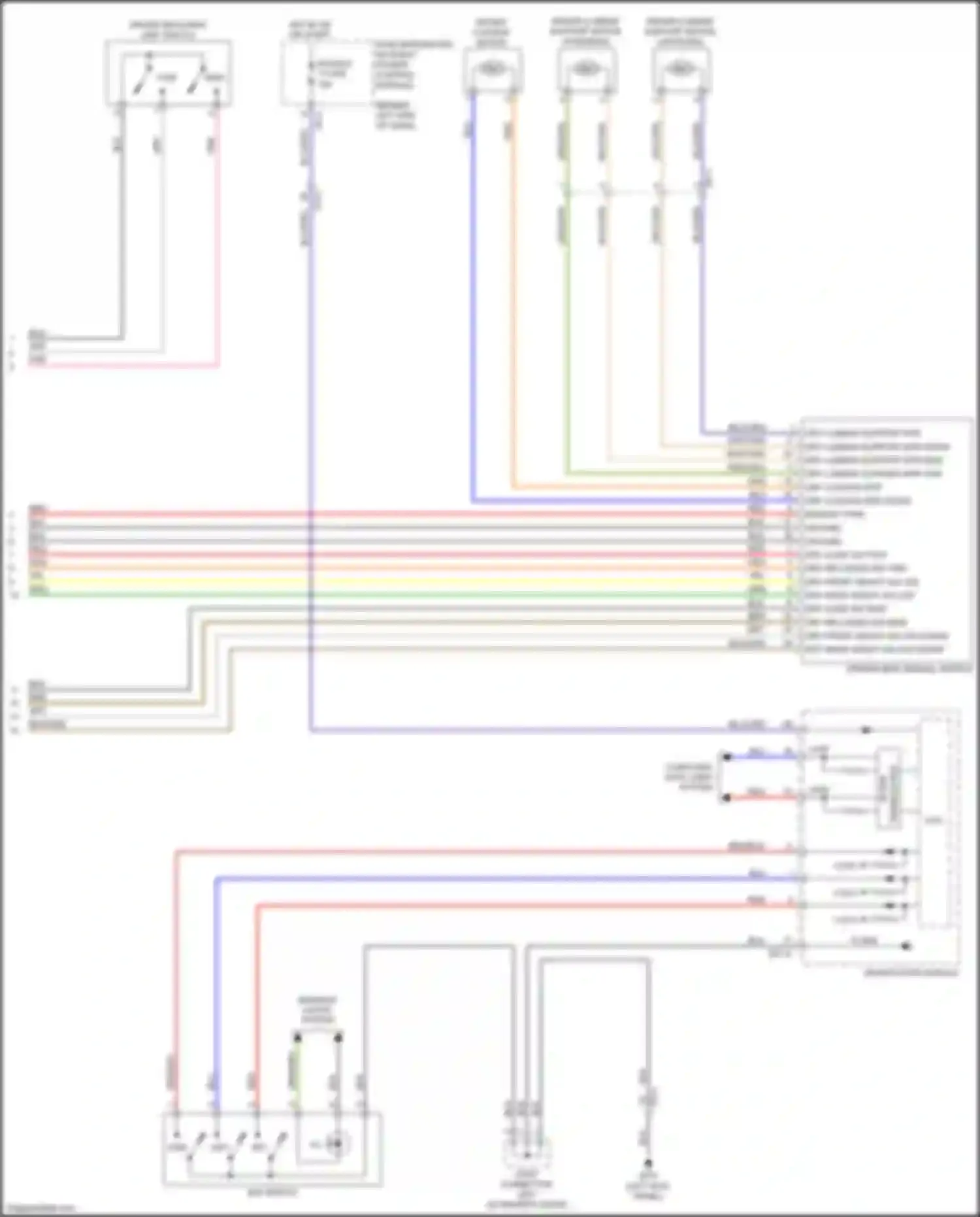 Wiring diagram drv rear height adj sw up for Kia Sorento Prime III facelift (2017-2020) (2 of 2)