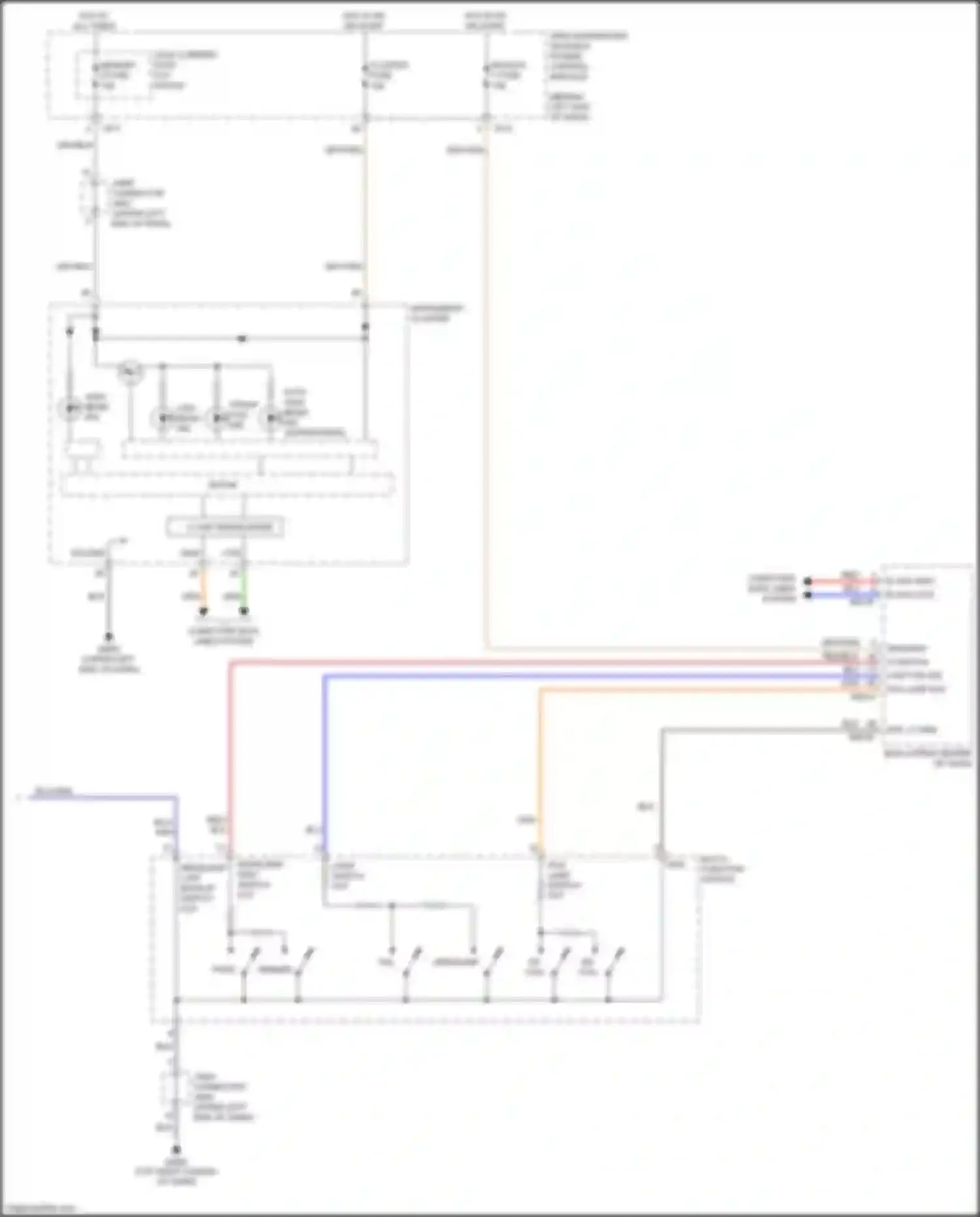 Wiring diagram fog lamp switch out for Kia Sorento Prime III facelift (2017-2020) (2 of 2)