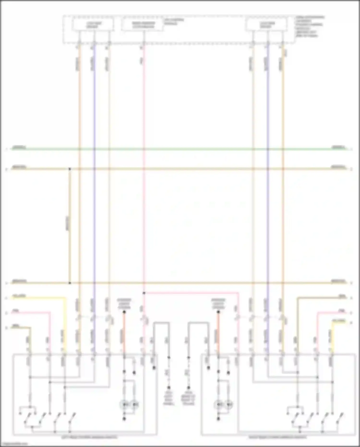 Wiring diagram left rear power window switch for Kia Sorento Prime III facelift (2017-2020) (7 of 11)