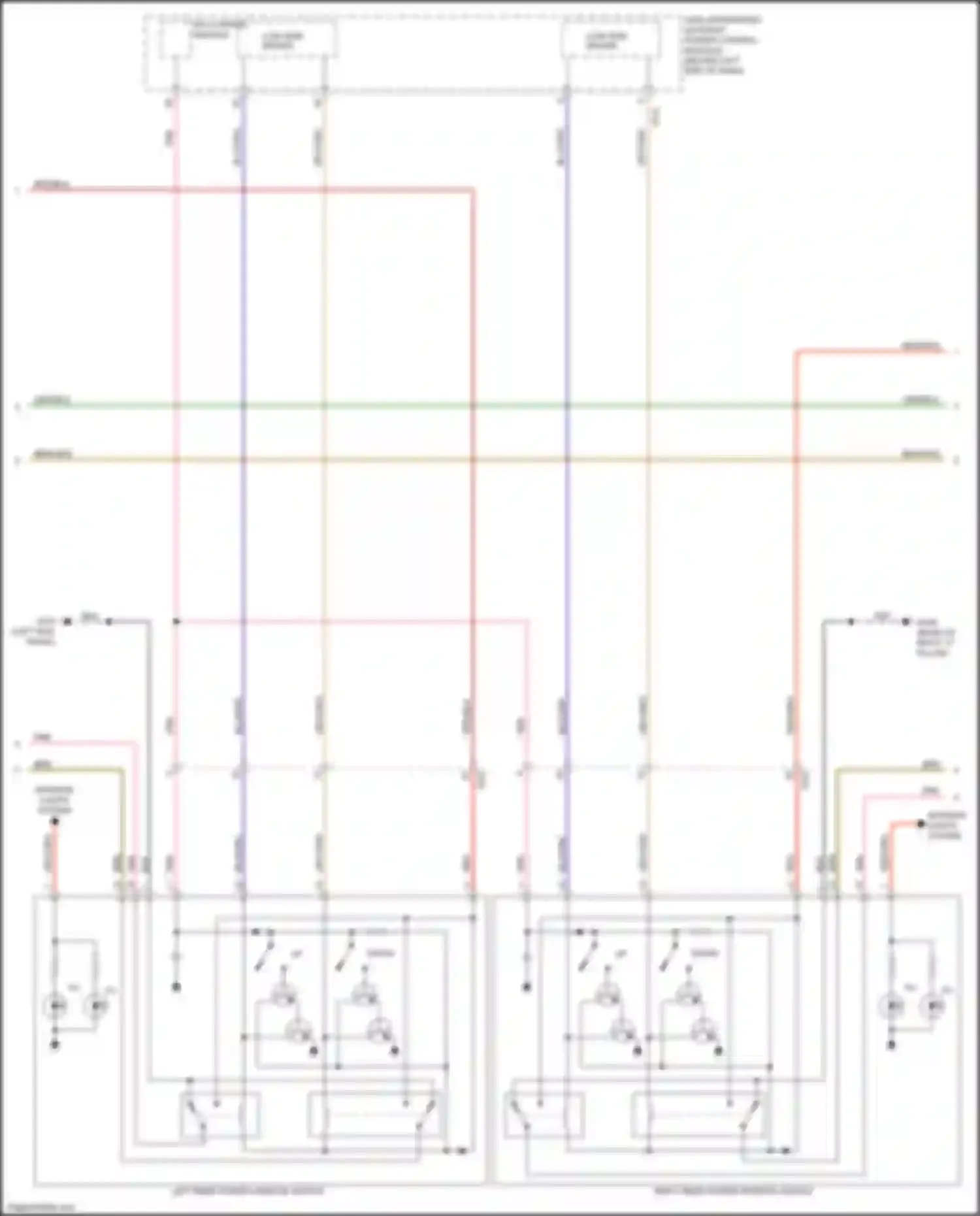 Wiring diagram left rear power window switch for Kia Sorento Prime III facelift (2017-2020) (5 of 11)