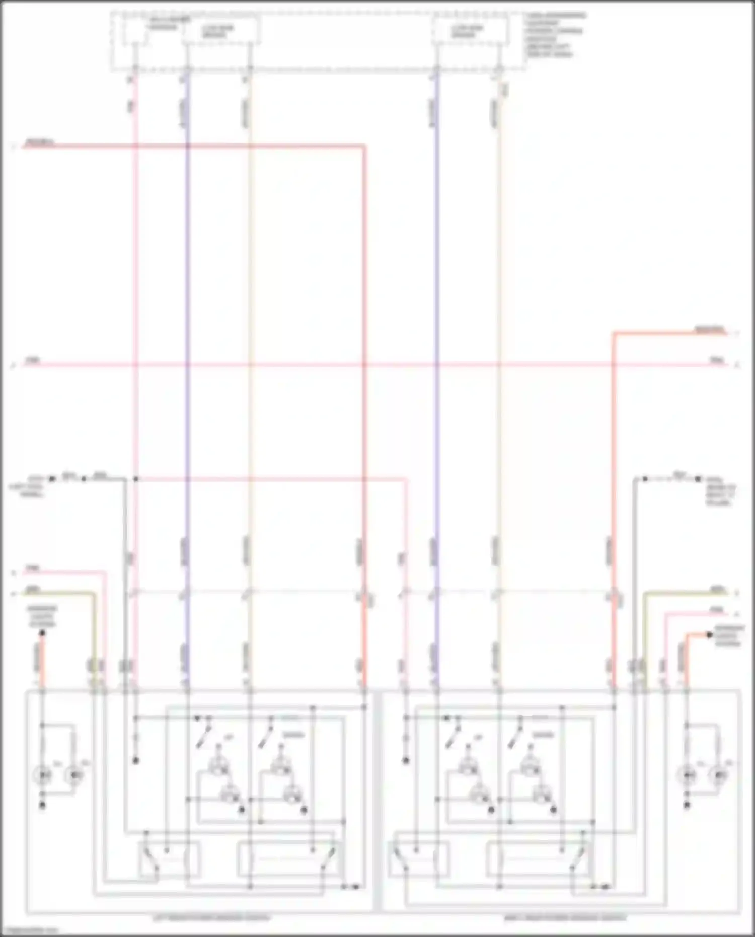 Wiring diagram left rear power window switch for Kia Sorento Prime III facelift (2017-2020) (4 of 11)