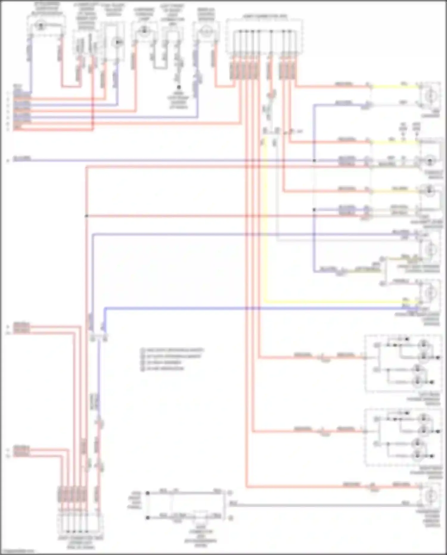 Wiring diagram left rear power window switch for Kia Sorento Prime III facelift (2017-2020) (1 of 11)