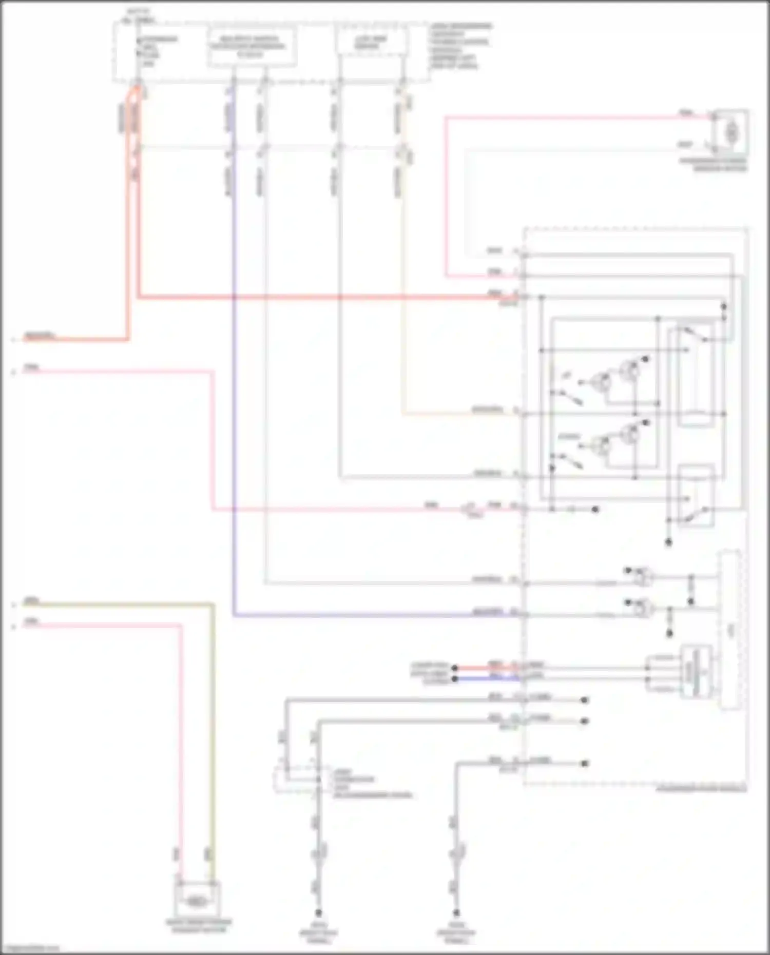 Wiring diagram multiple switch detection interface for Kia Sorento Prime III facelift (2017-2020) (1 of 4)