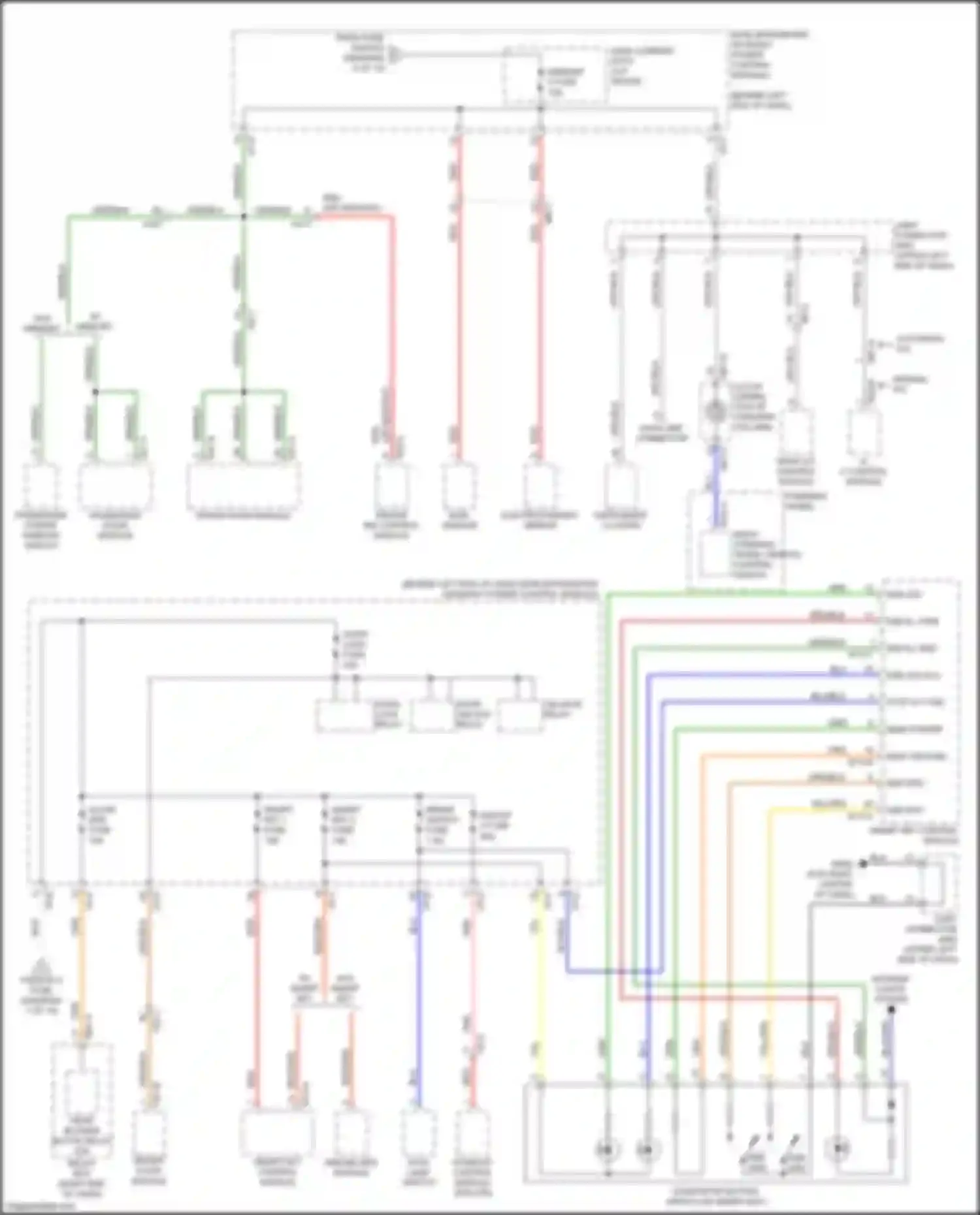 Wiring diagram passenger power window switch for Kia Sorento Prime III facelift (2017-2020) (4 of 8)