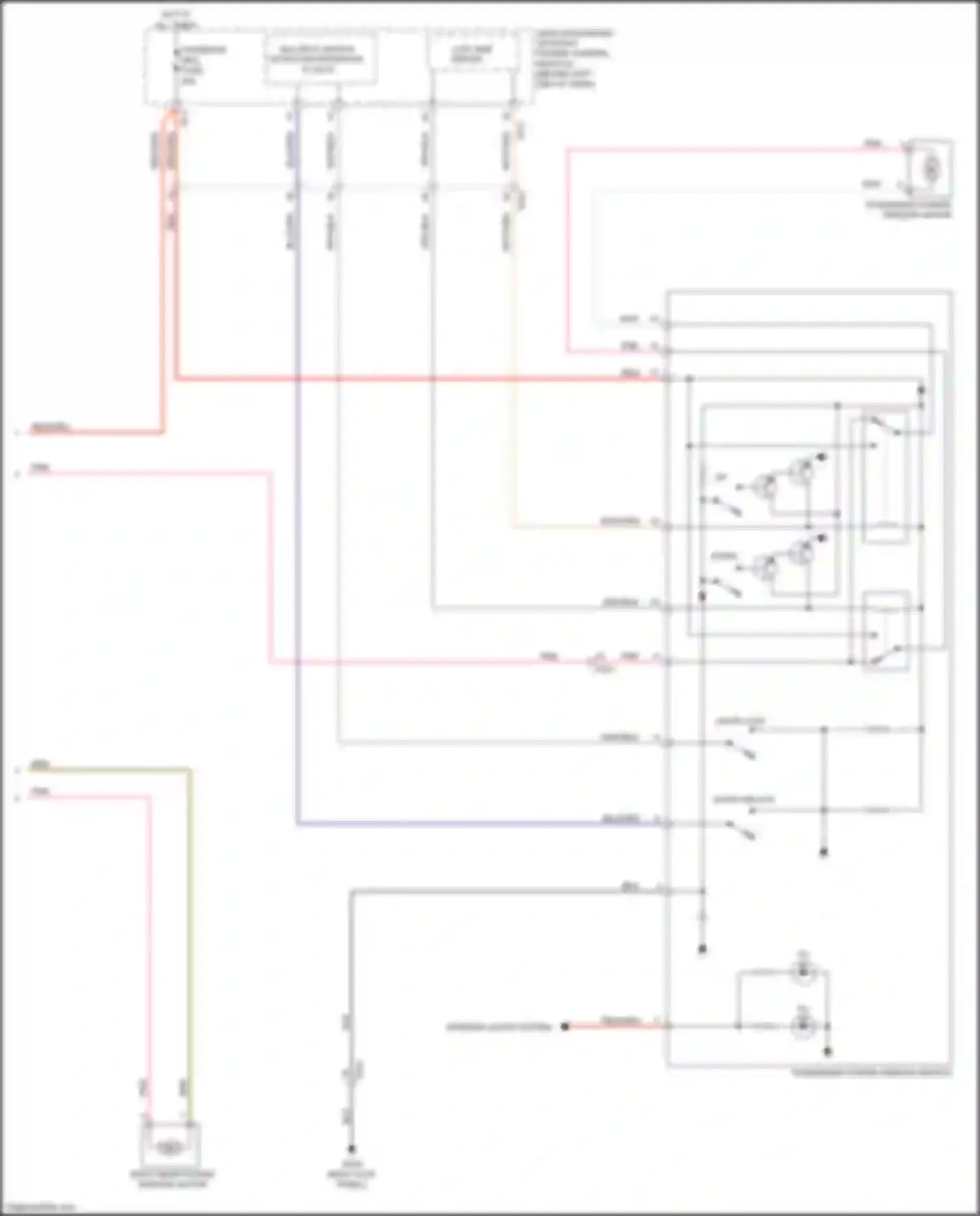 Wiring diagram passenger power window switch for Kia Sorento Prime III facelift (2017-2020) (6 of 8)