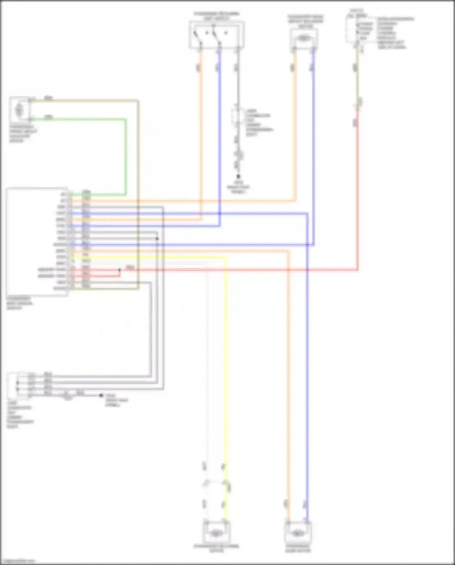 Wiring diagram passenger reclining limit switch for Kia Sorento Prime III facelift (2017-2020) (2 of 2)