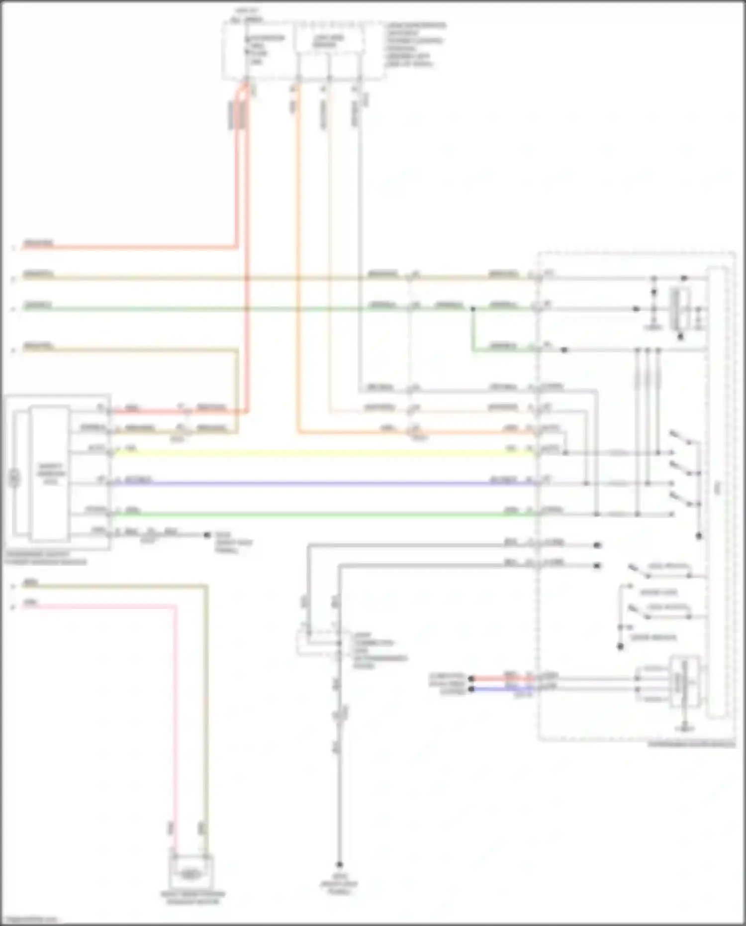 Wiring diagram passenger safety power window module for Kia Sorento Prime III facelift (2017-2020) (3 of 6)