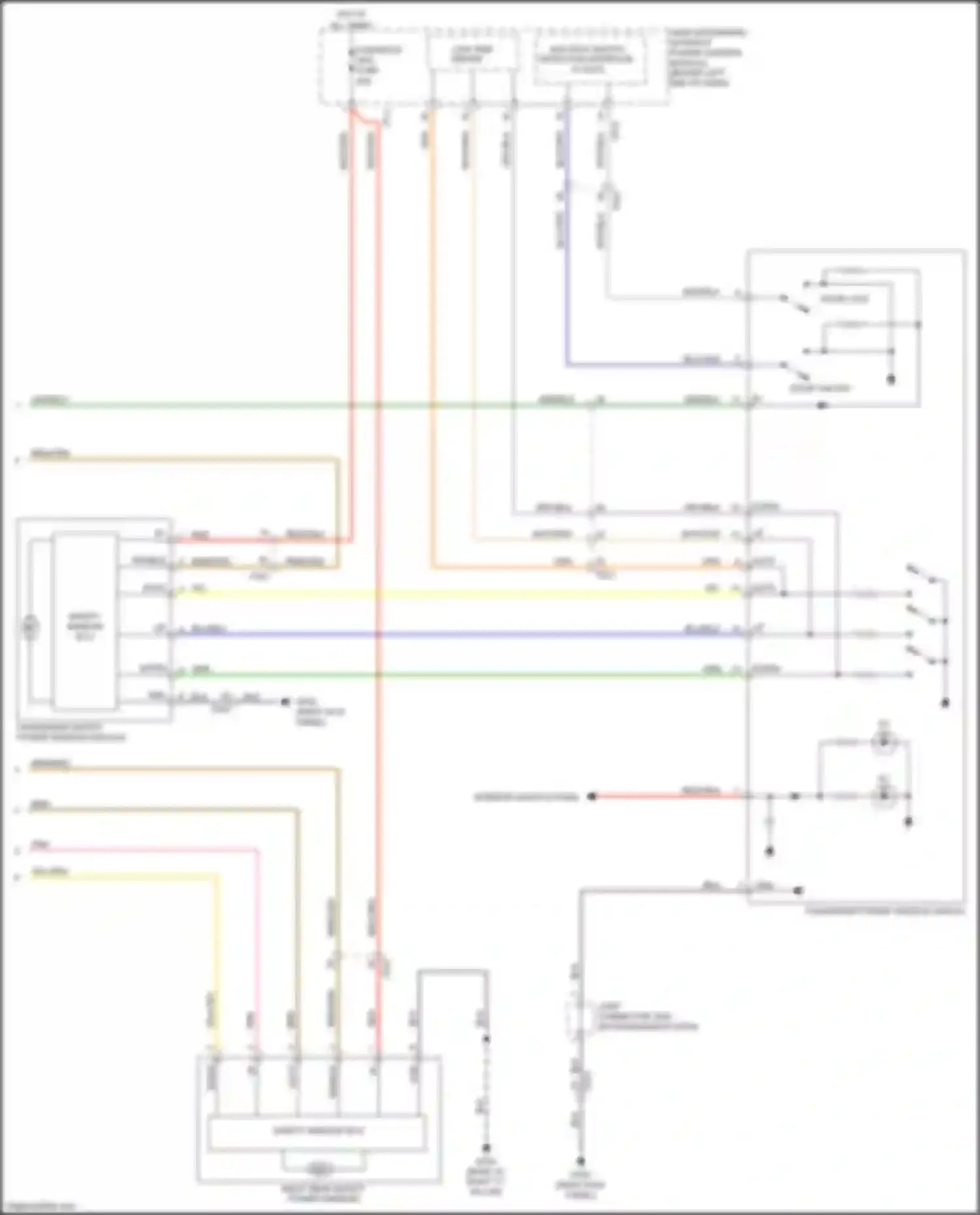 Wiring diagram passenger safety power window module for Kia Sorento Prime III facelift (2017-2020) (4 of 6)