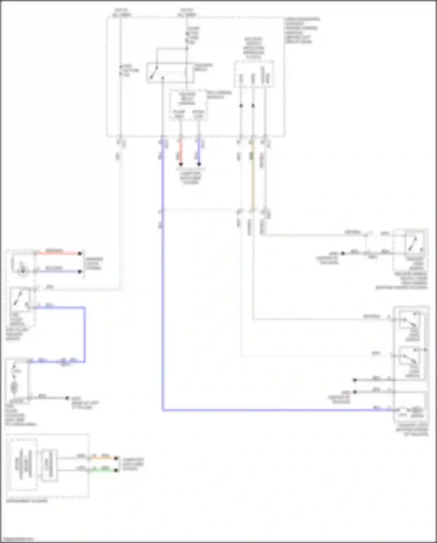 Wiring diagram tailgate relay control for Kia Sorento Prime III facelift (2017-2020) (2 of 2)