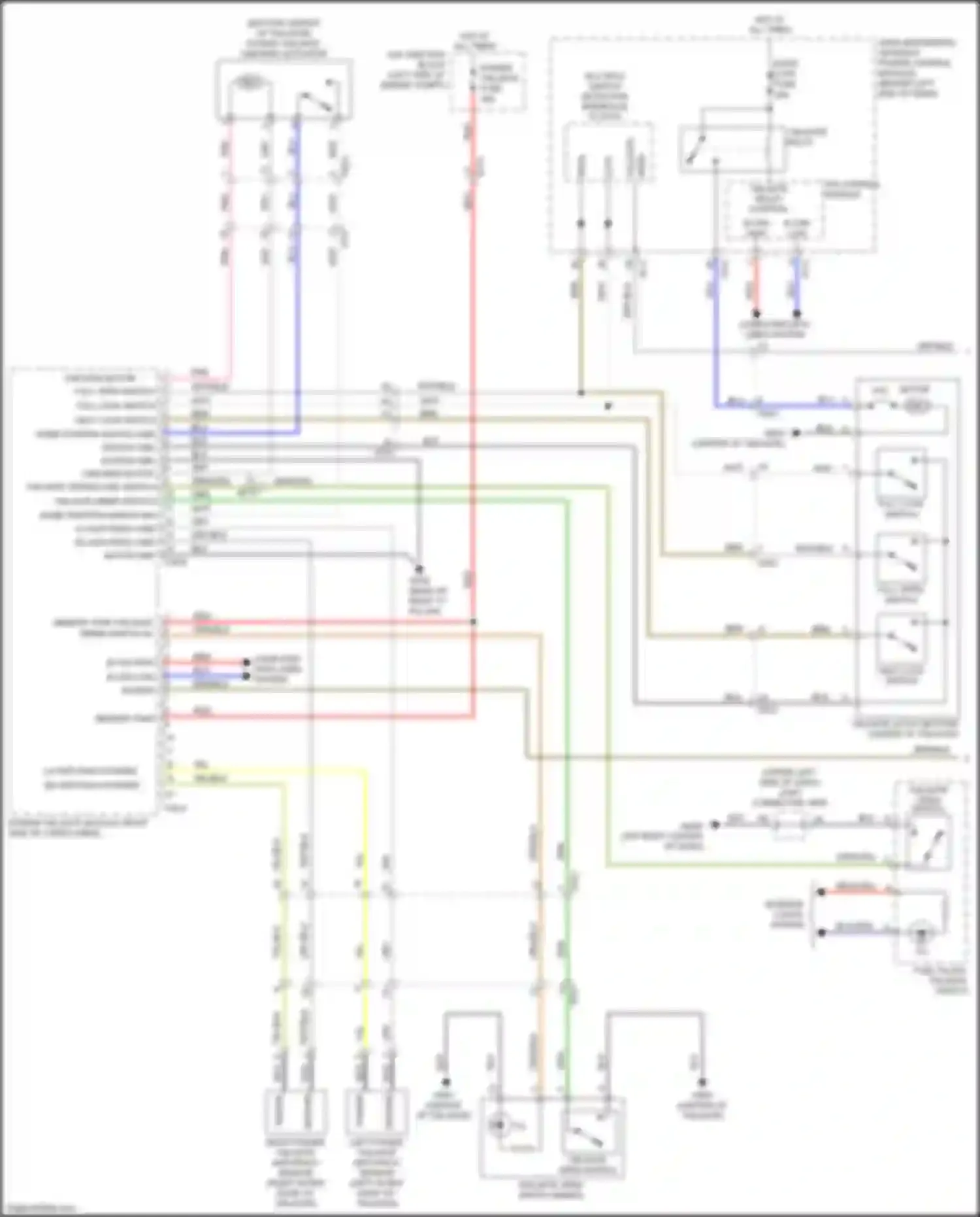 Wiring diagram tailgate) for Kia Sorento Prime III facelift (2017-2020) (2 of 3)
